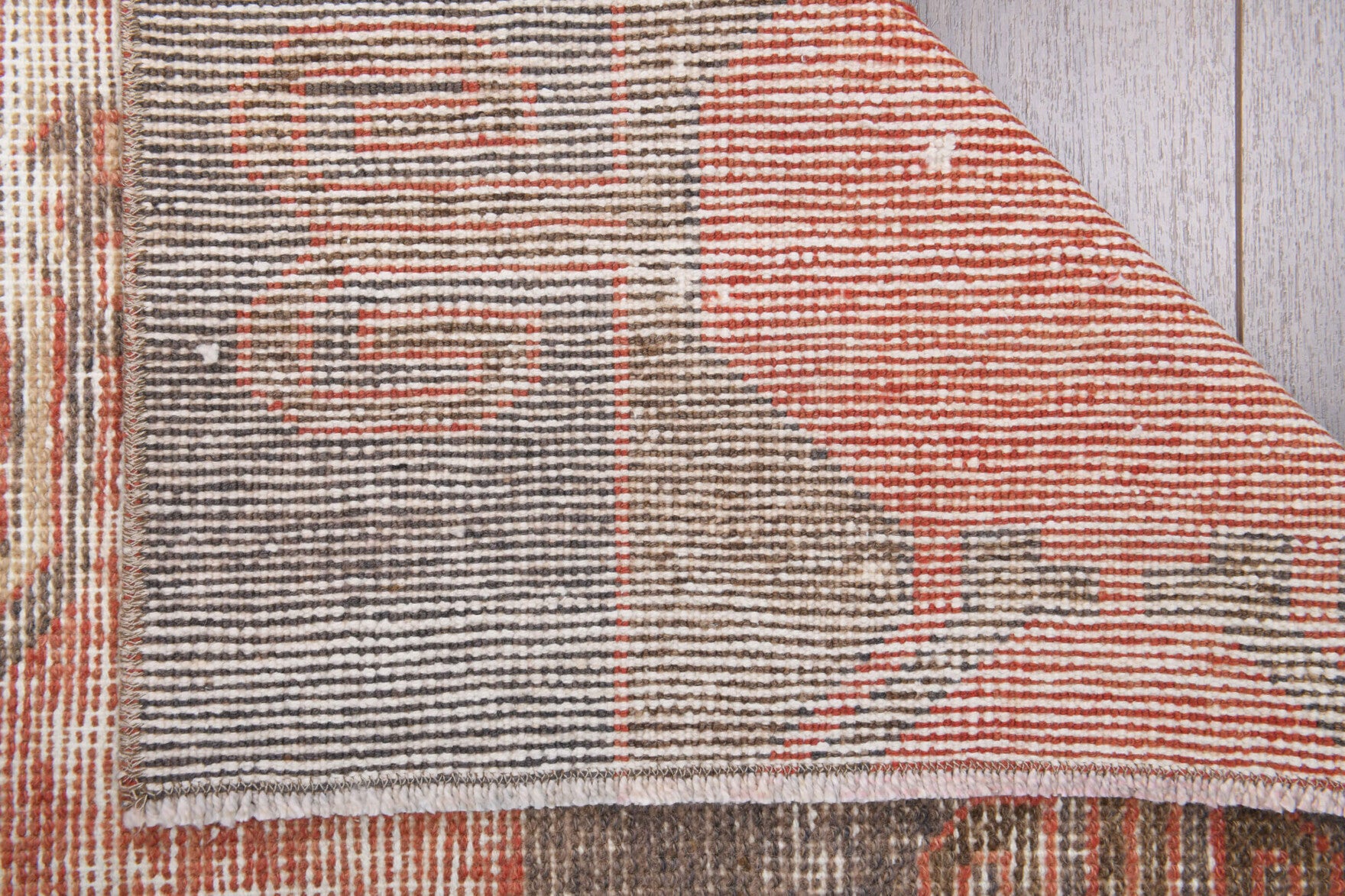 Red Vintage Oushak Runner Rug