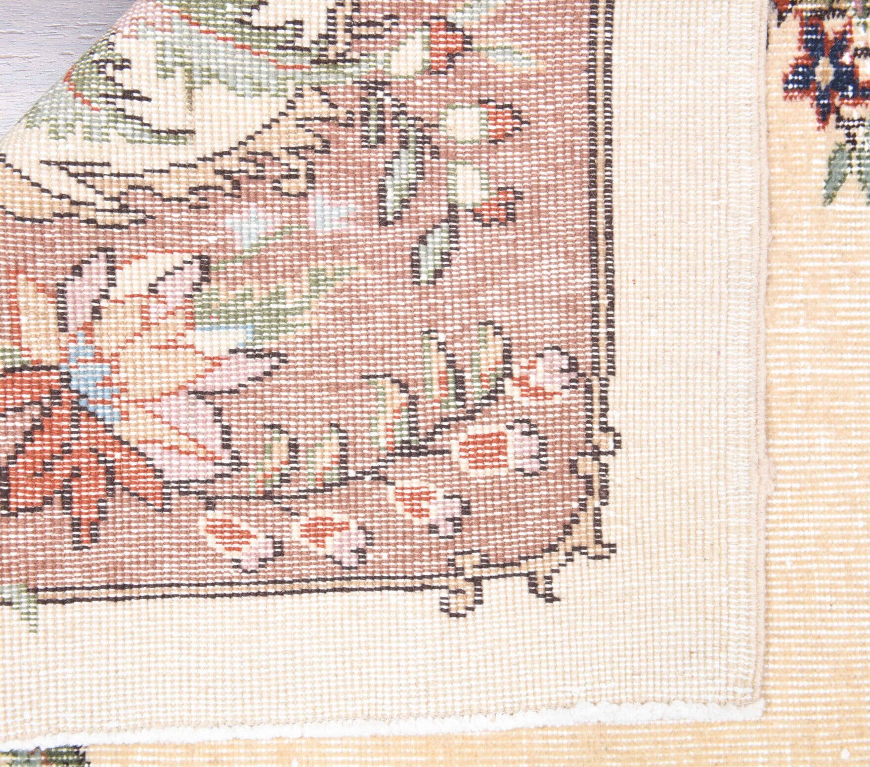 Beige Vintage Anatolian Runner Rug