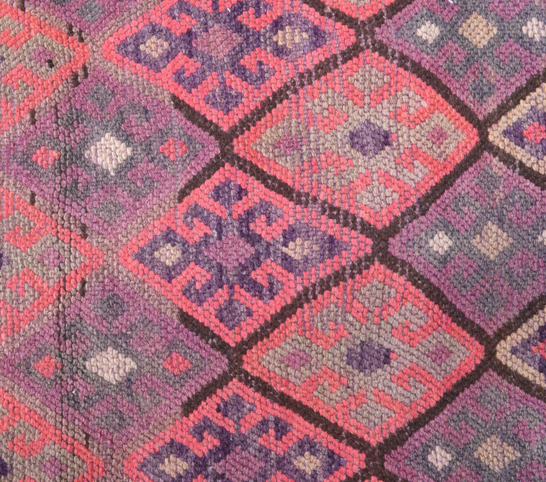 Jewel Colors - Hand-Knotted Vintage Anatolian Runner Rug