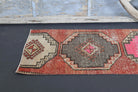 1960s Red Vintage Runner Rug