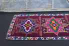 Vibrant Purple Vintage Anatolian Runner Rug