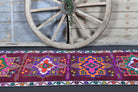 Vibrant Purple Vintage Anatolian Runner Rug