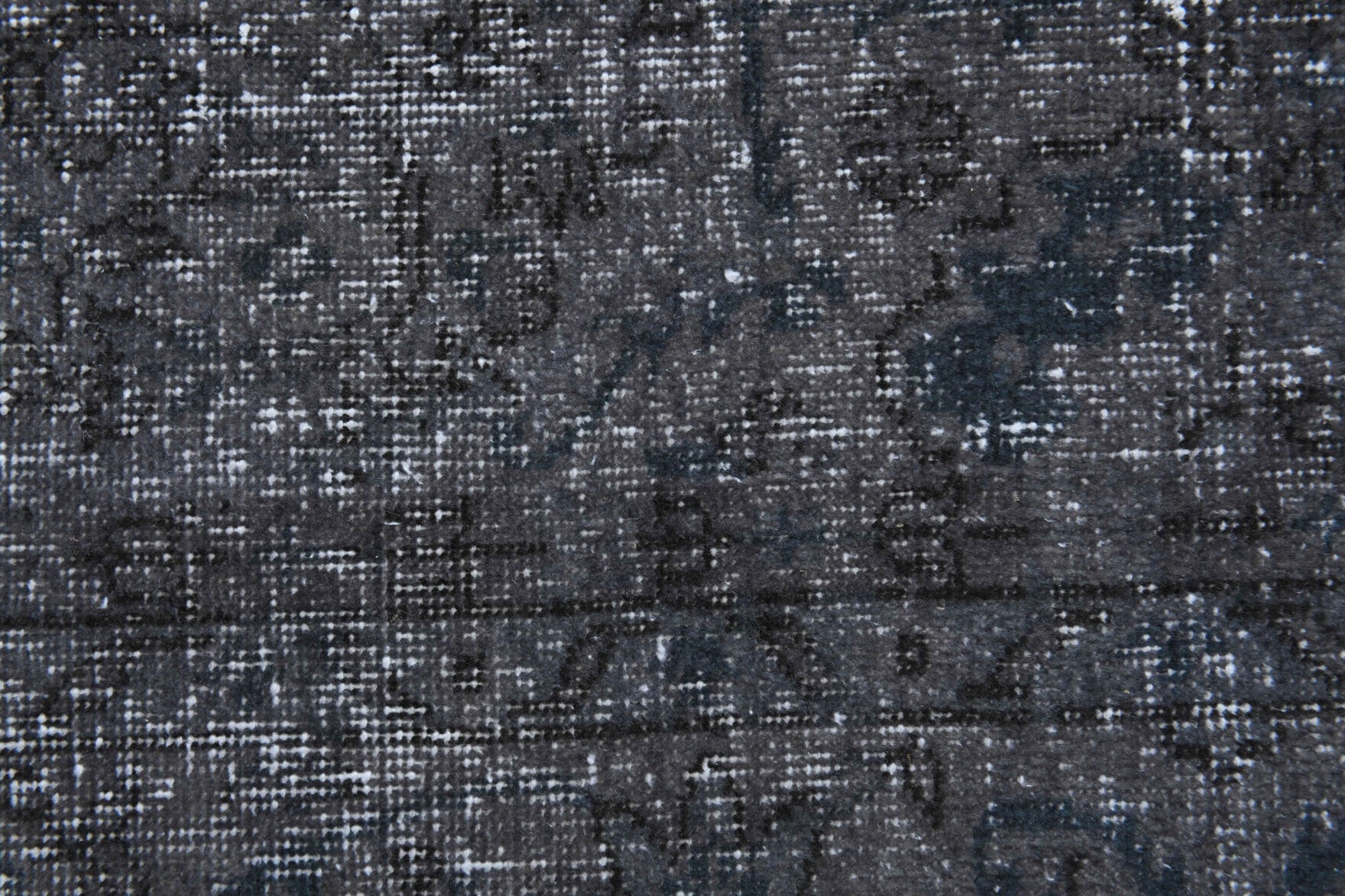 Solid Black Vintage Anatolian Runner Rug