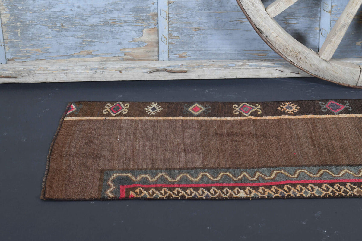 One-of-a-kind 1970s Anatolian vintage kilim runner rug in wool, 1'9" x 7'11"