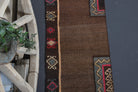 Authentic Anatolian vintage kilim runner rug (1970s) with ikat design – one-of-a-kind at Fame Rugs