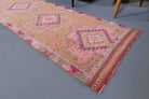 Turkish Vintage Hand-Knotted Runner Rug
