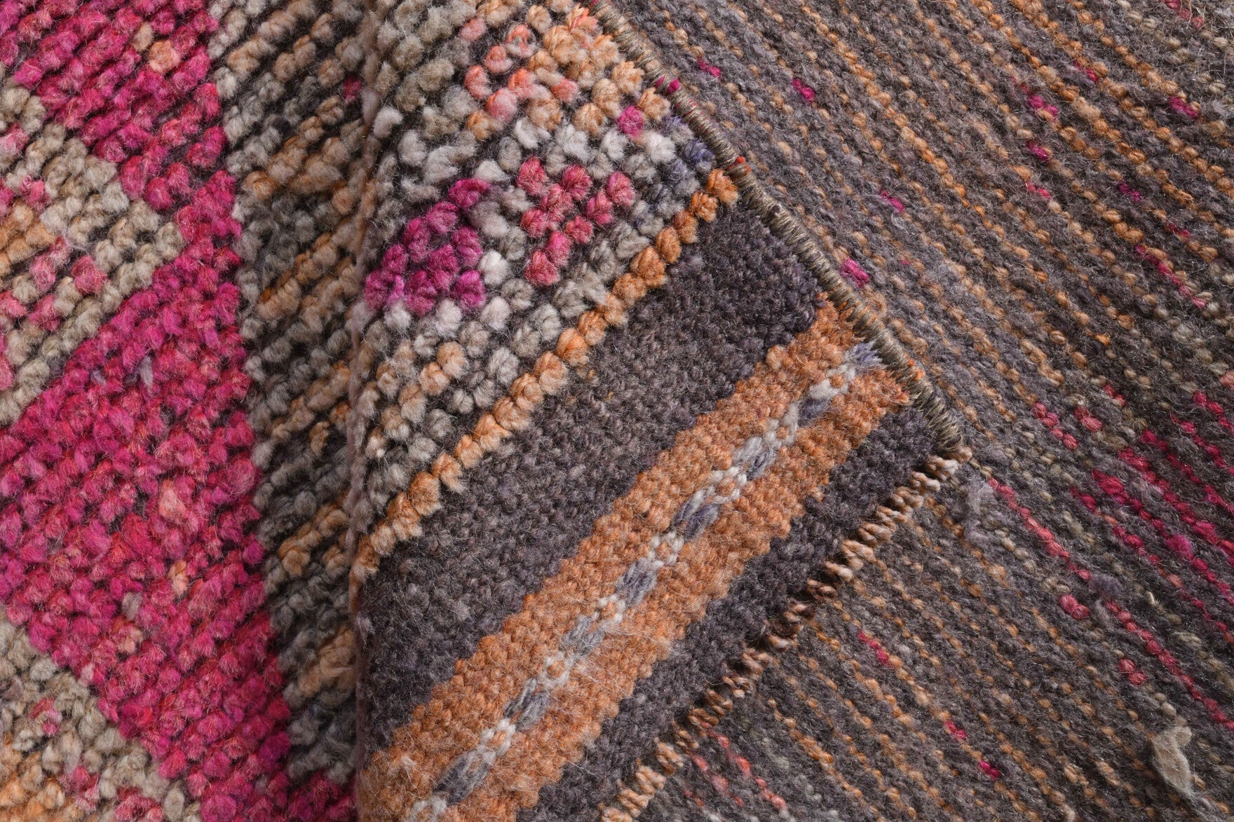 Turkish Vintage Hand-Knotted Runner Rug