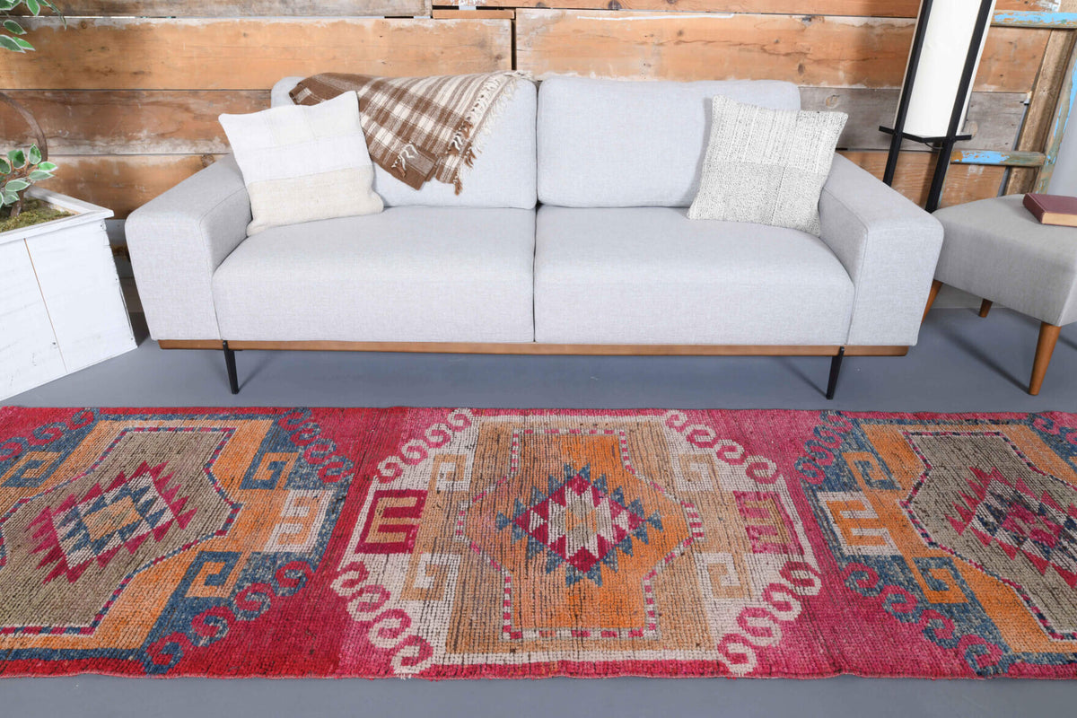 Turkish Vintage Runner Rug - 34986