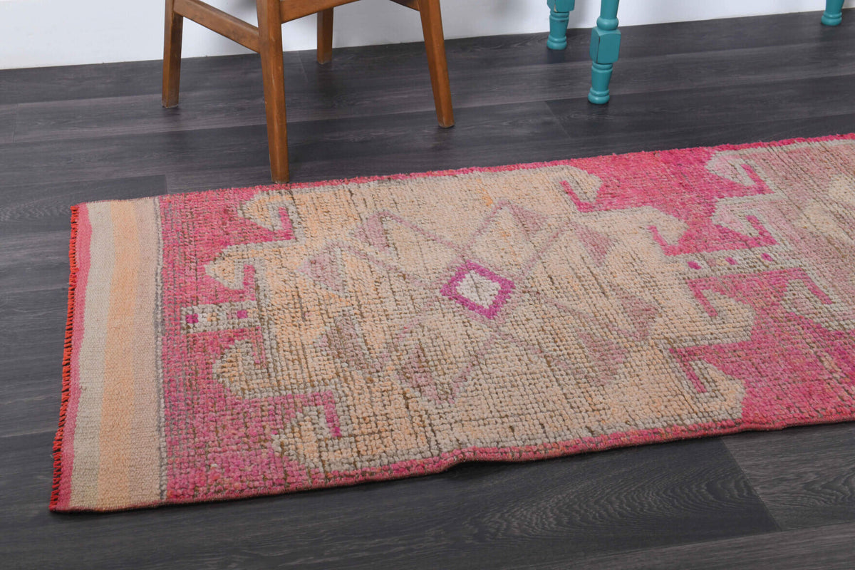 3x10 Vintage Pink Runner Rug