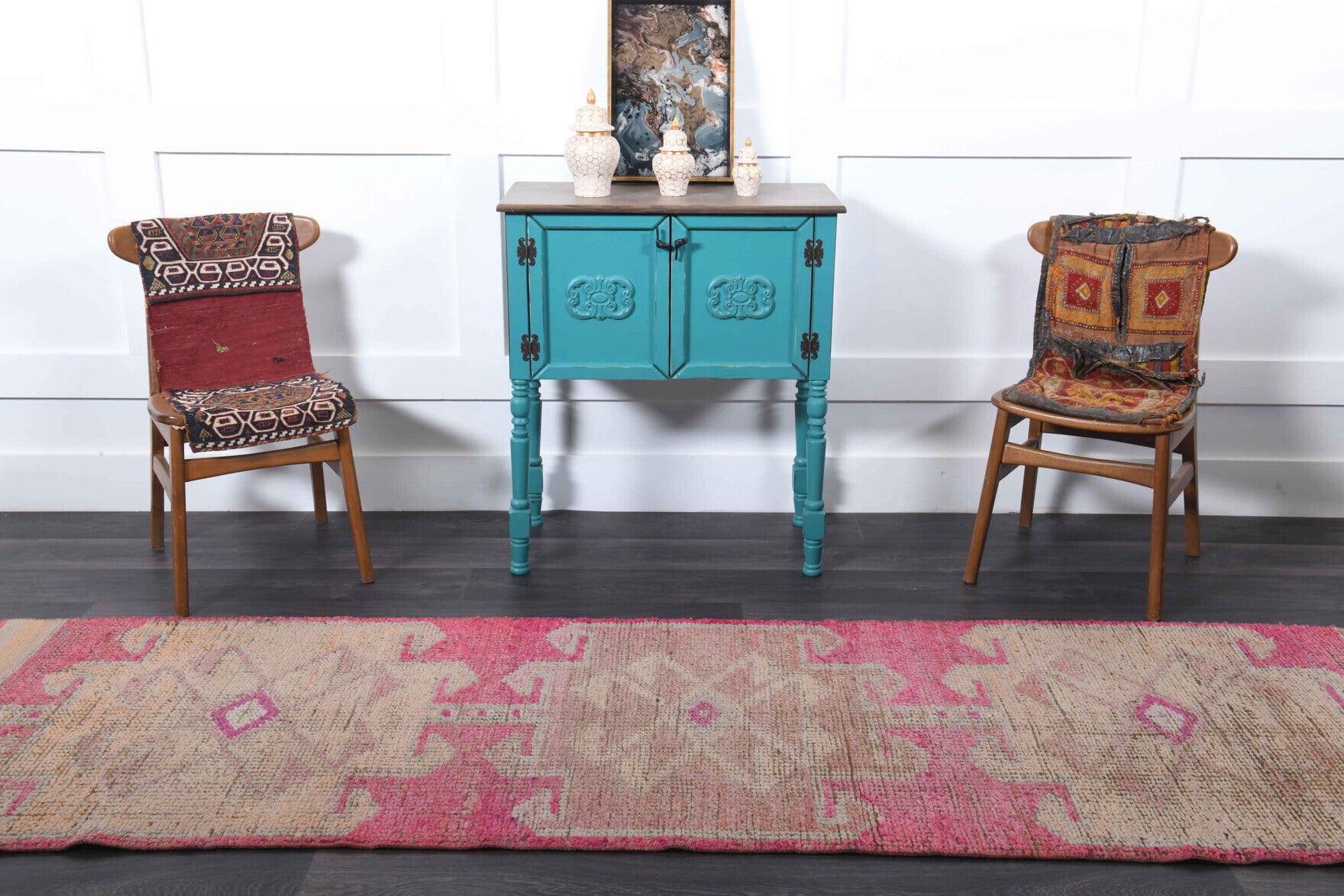 3x10 Vintage Pink Runner Rug