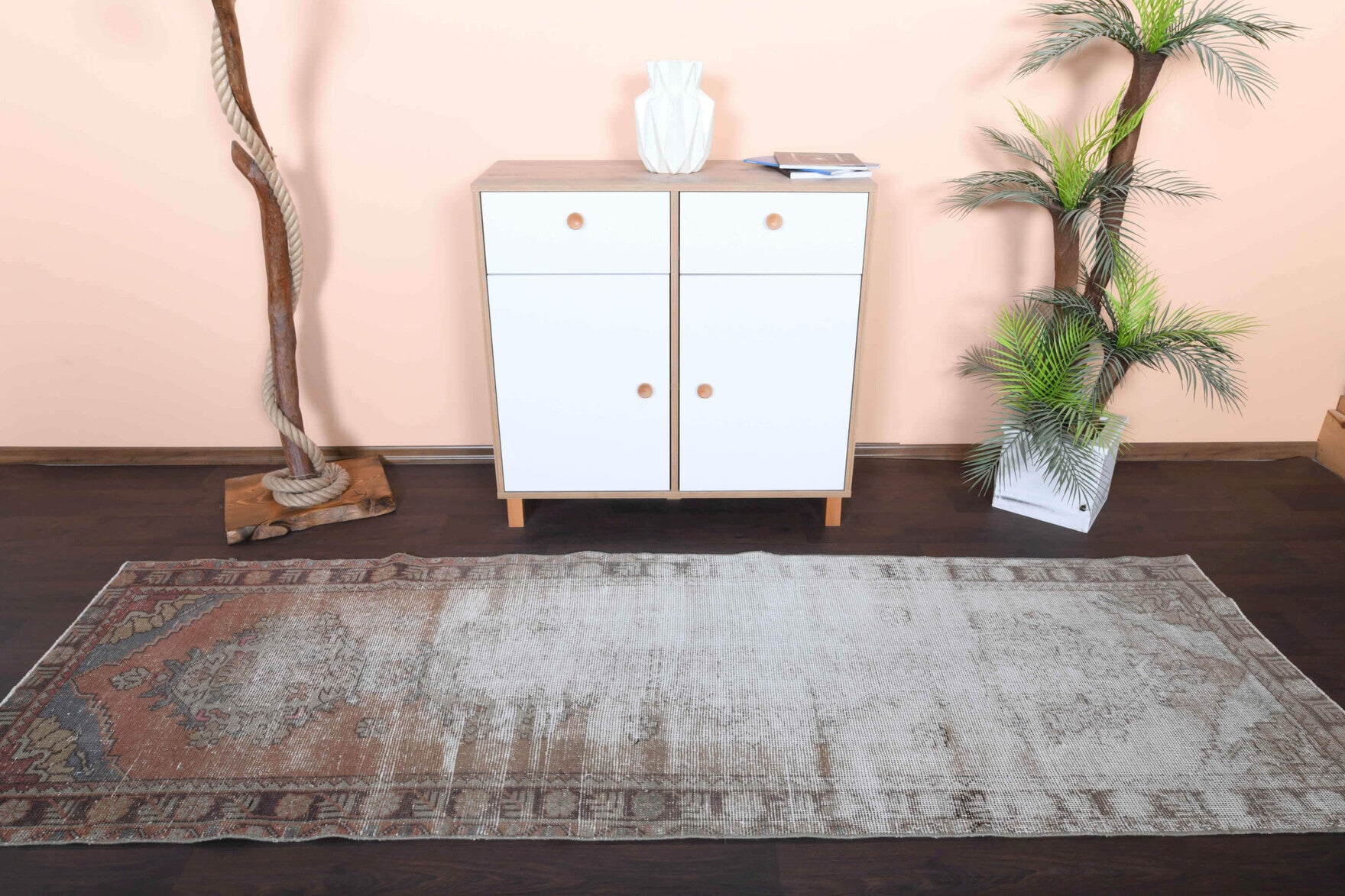 Distressed Vintage Runner Rug