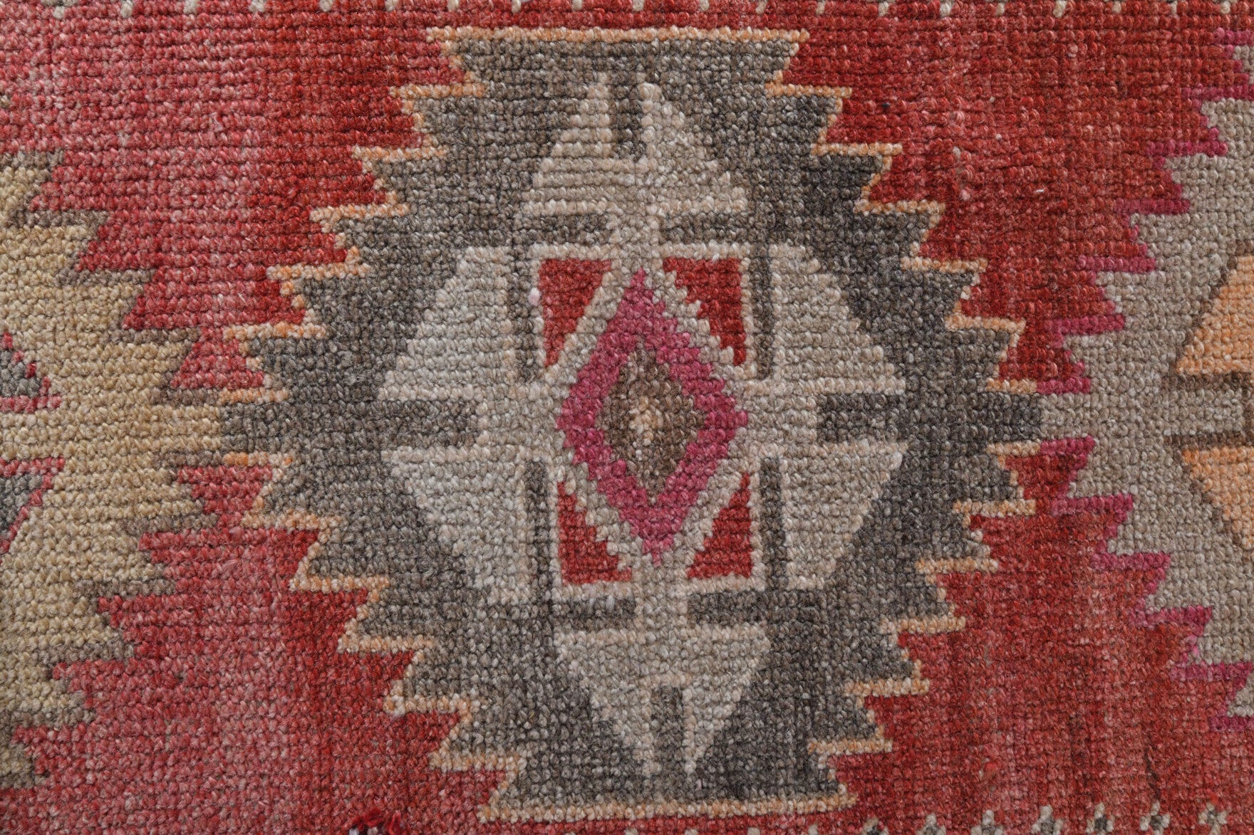 Hand-Knotted Vintage Runner Rug