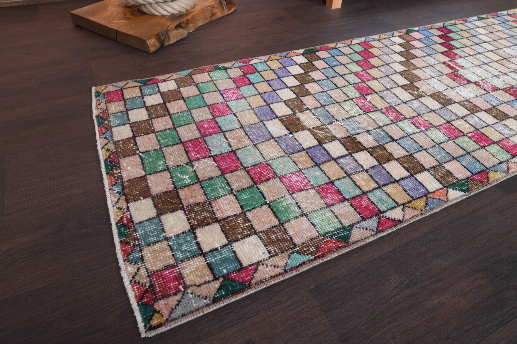 Multi-Colored Anatolian Runner Rug