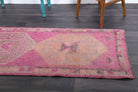 Hand-Knotted Vintage Runner Rug