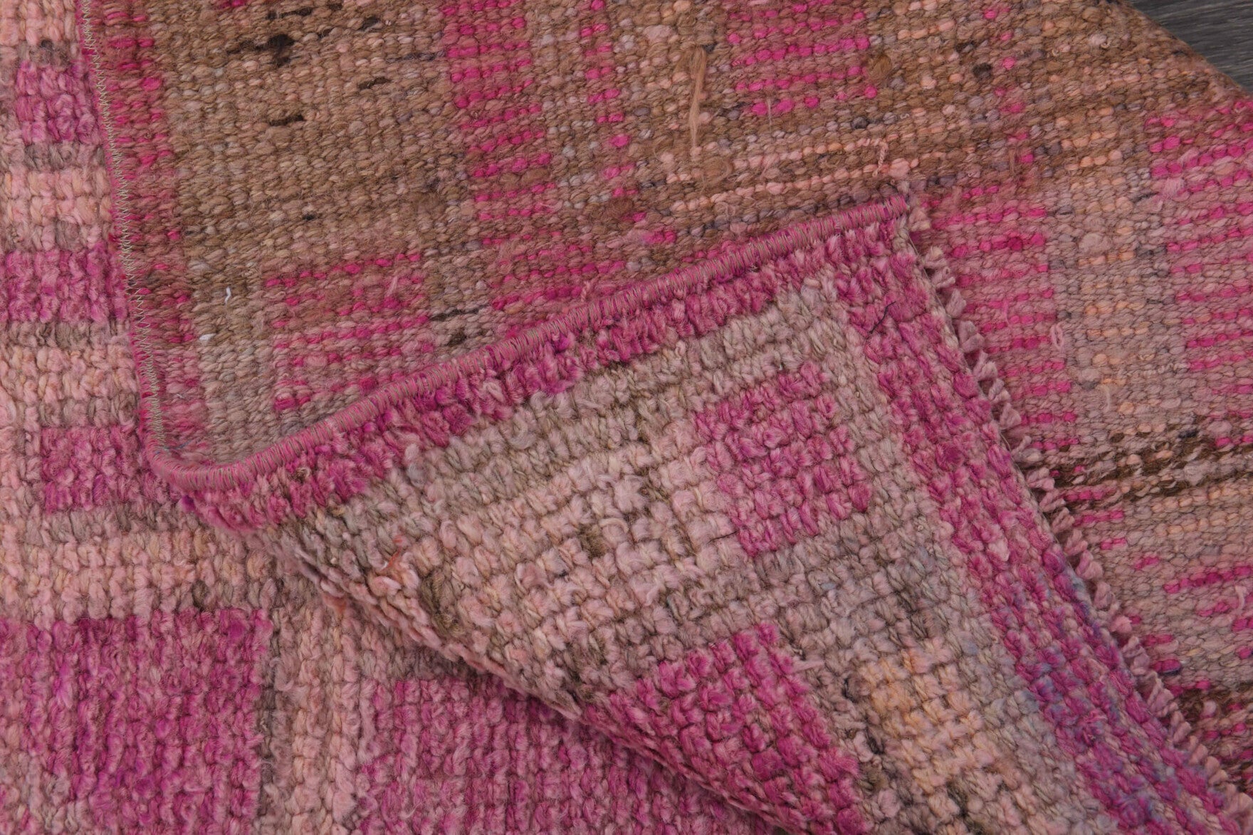 Hand-Knotted Vintage Runner Rug