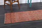 Red Floral Vintage Anatolian Runner Rug