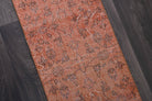 Red Floral Vintage Anatolian Runner Rug
