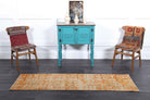 Orange Vintage Oushak Runner Rug