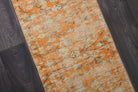 Orange Vintage Oushak Runner Rug
