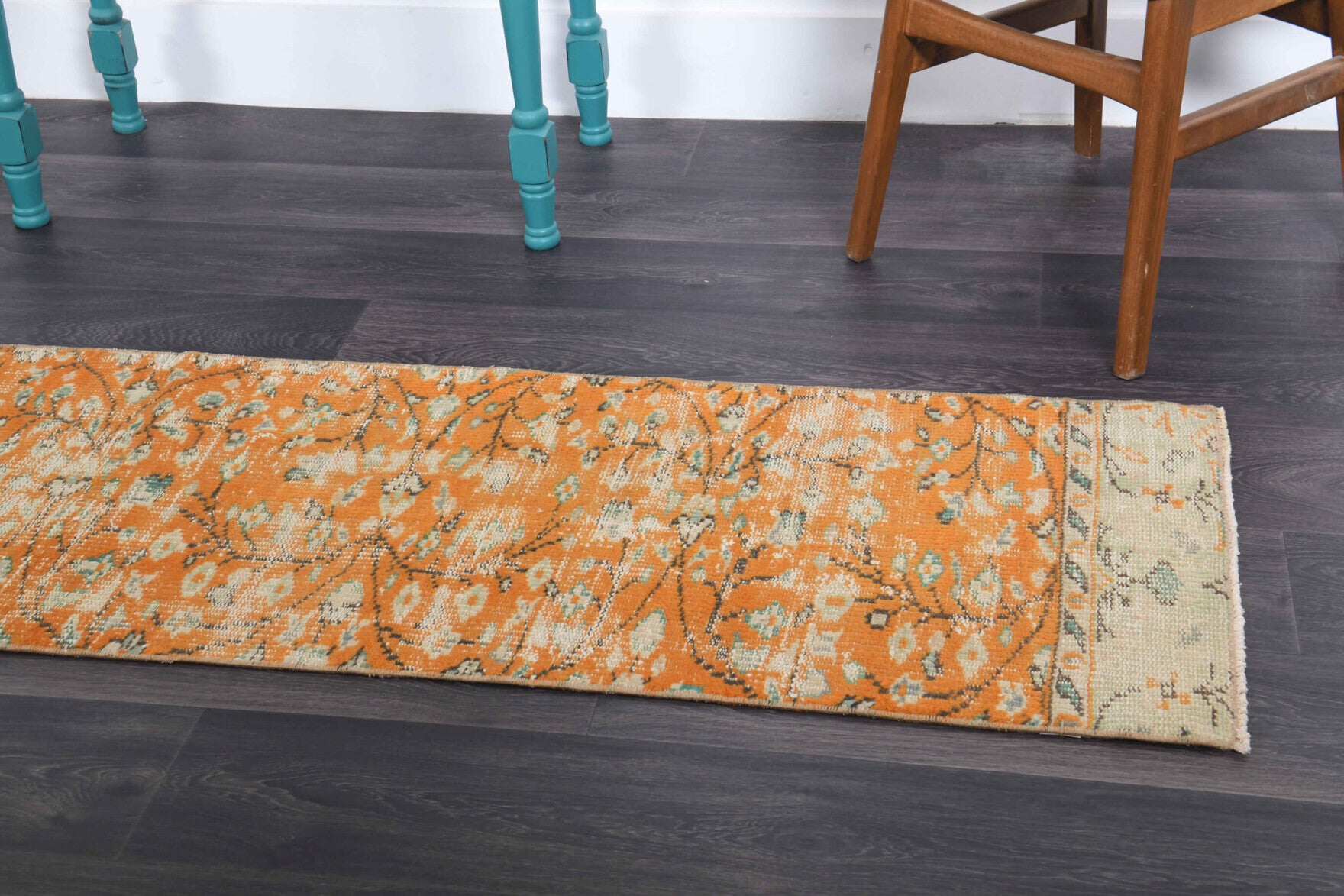 Vintage Oushak Runner Rug - 34330