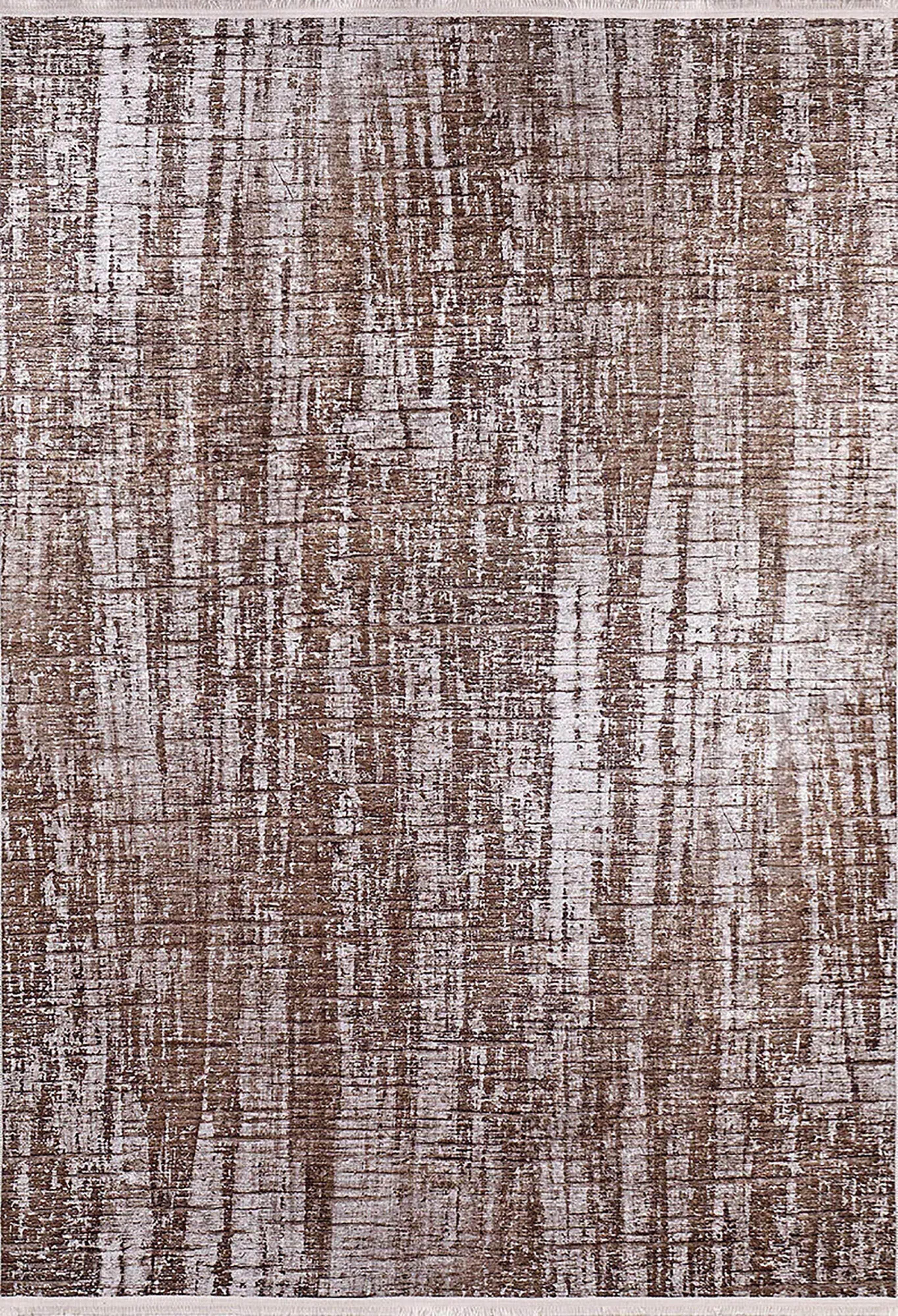 Badem Abstract Brown Modern Rug