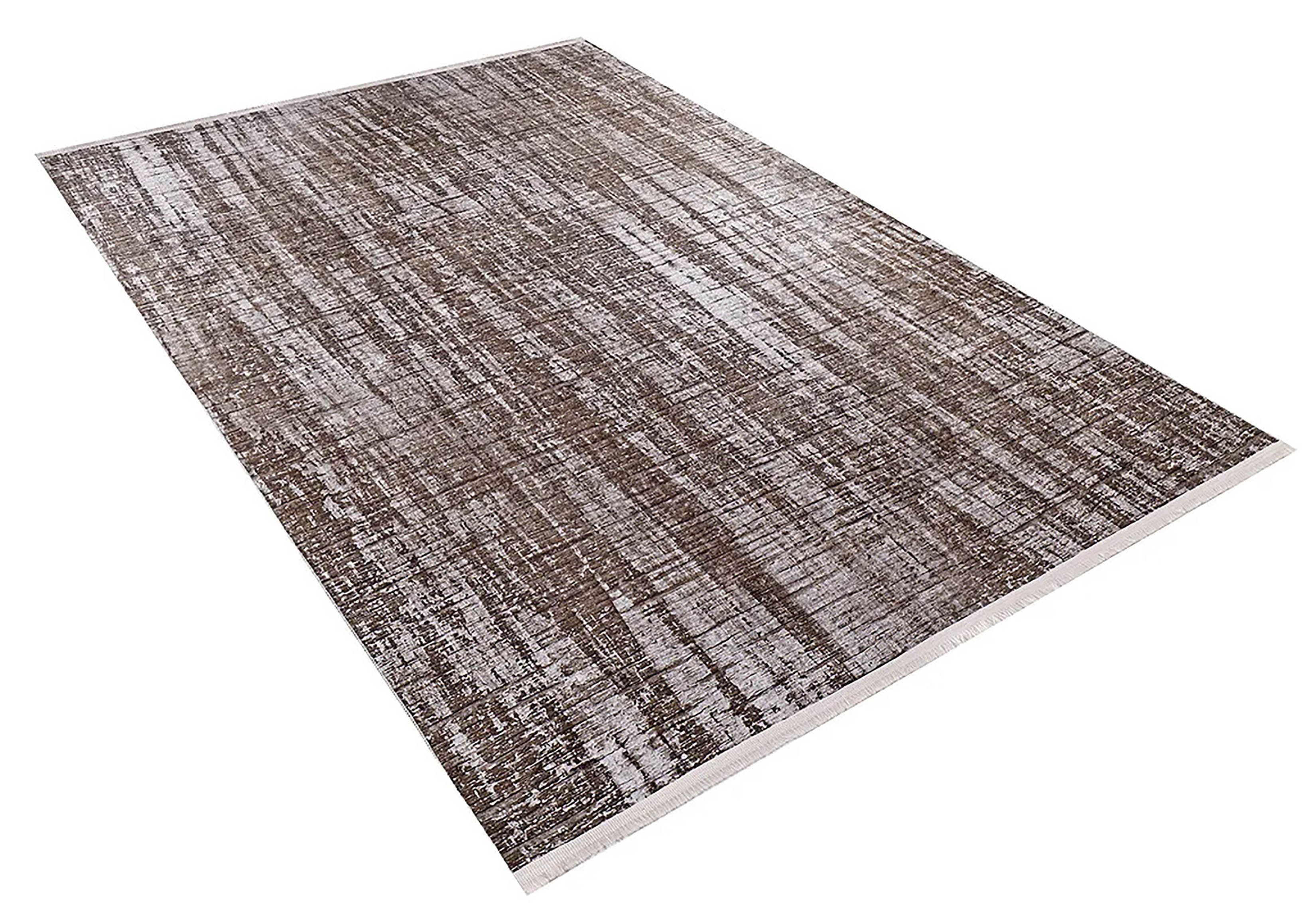 Badem Abstract Brown Modern Rug