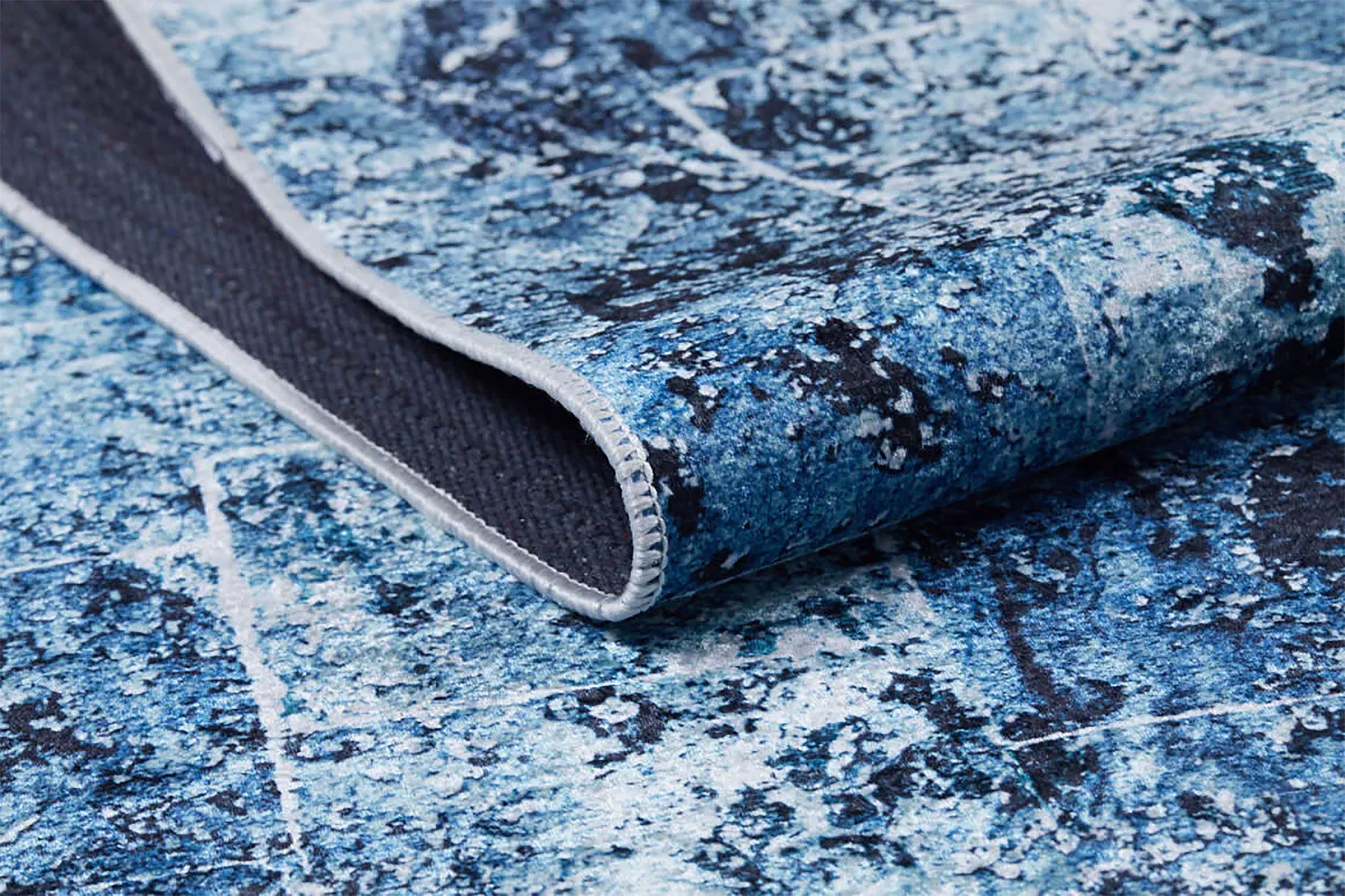 Milena Abstract Modern Blue Indoor Floor Rug