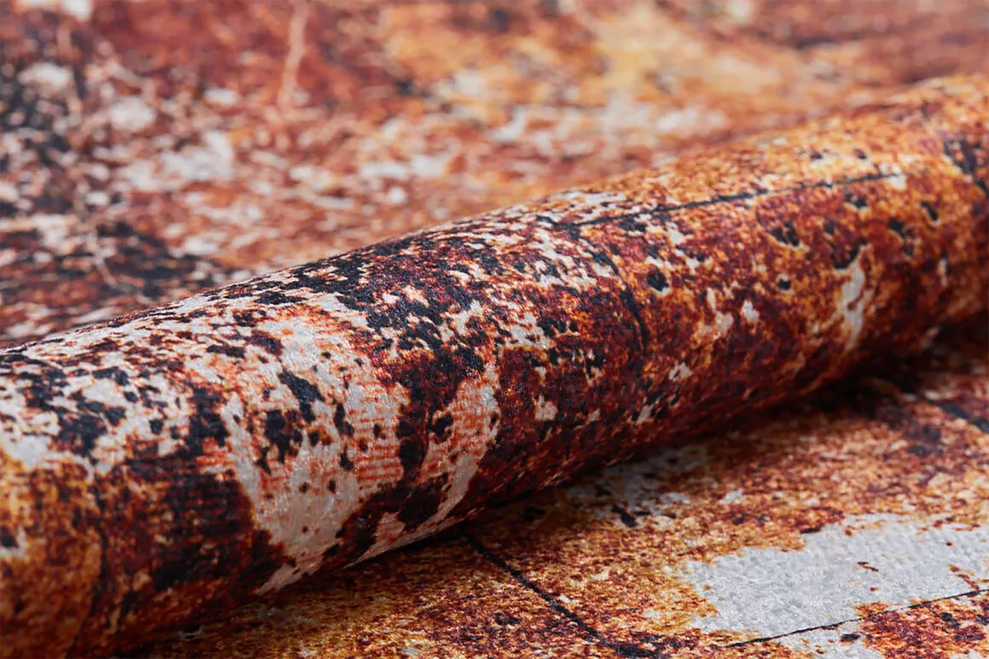 Zaria Abstract Modern Orange Indoor Floor Rug