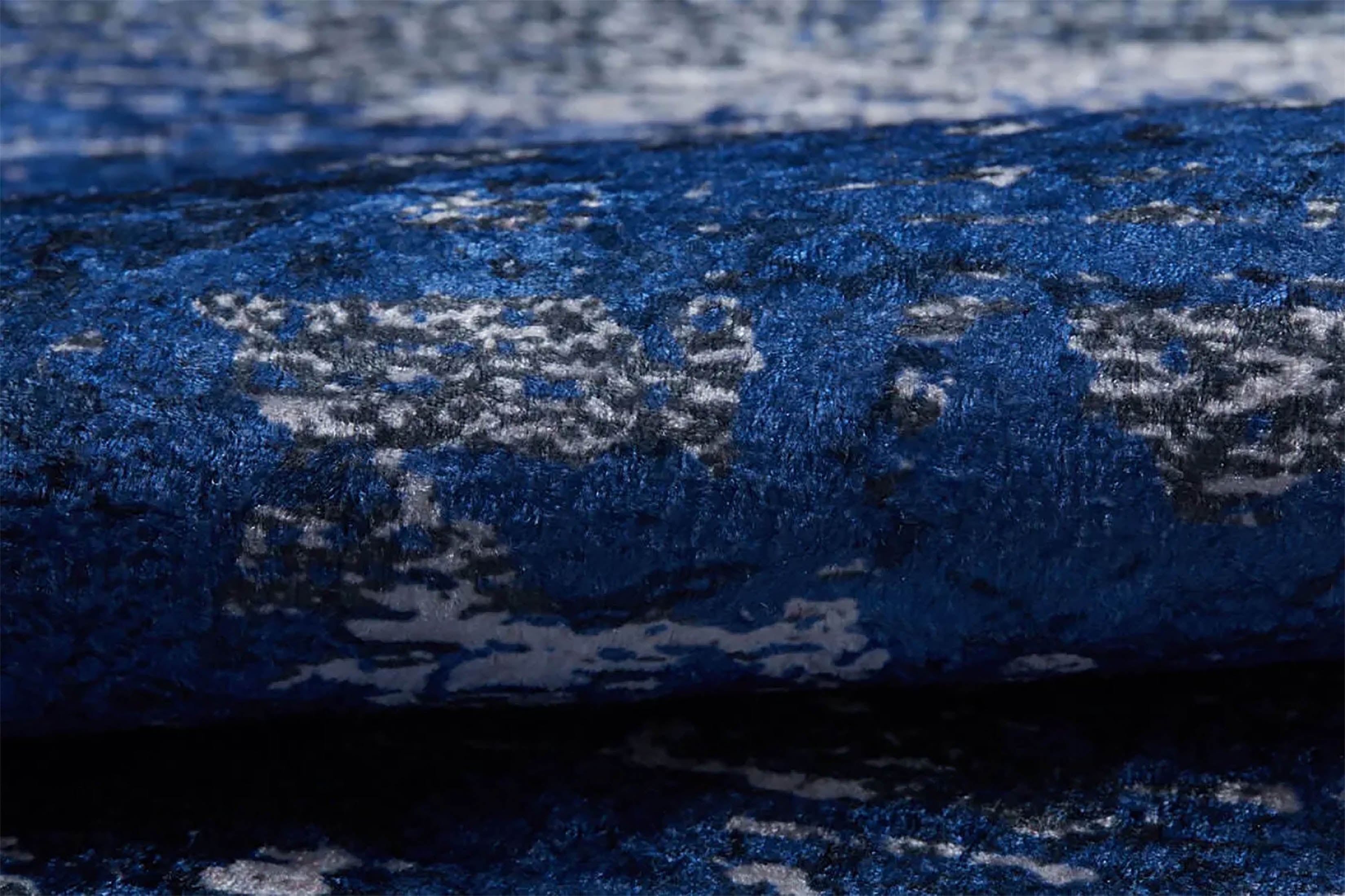 Jessica Navy Blue Gray Modern Home Deco Abstract Rug