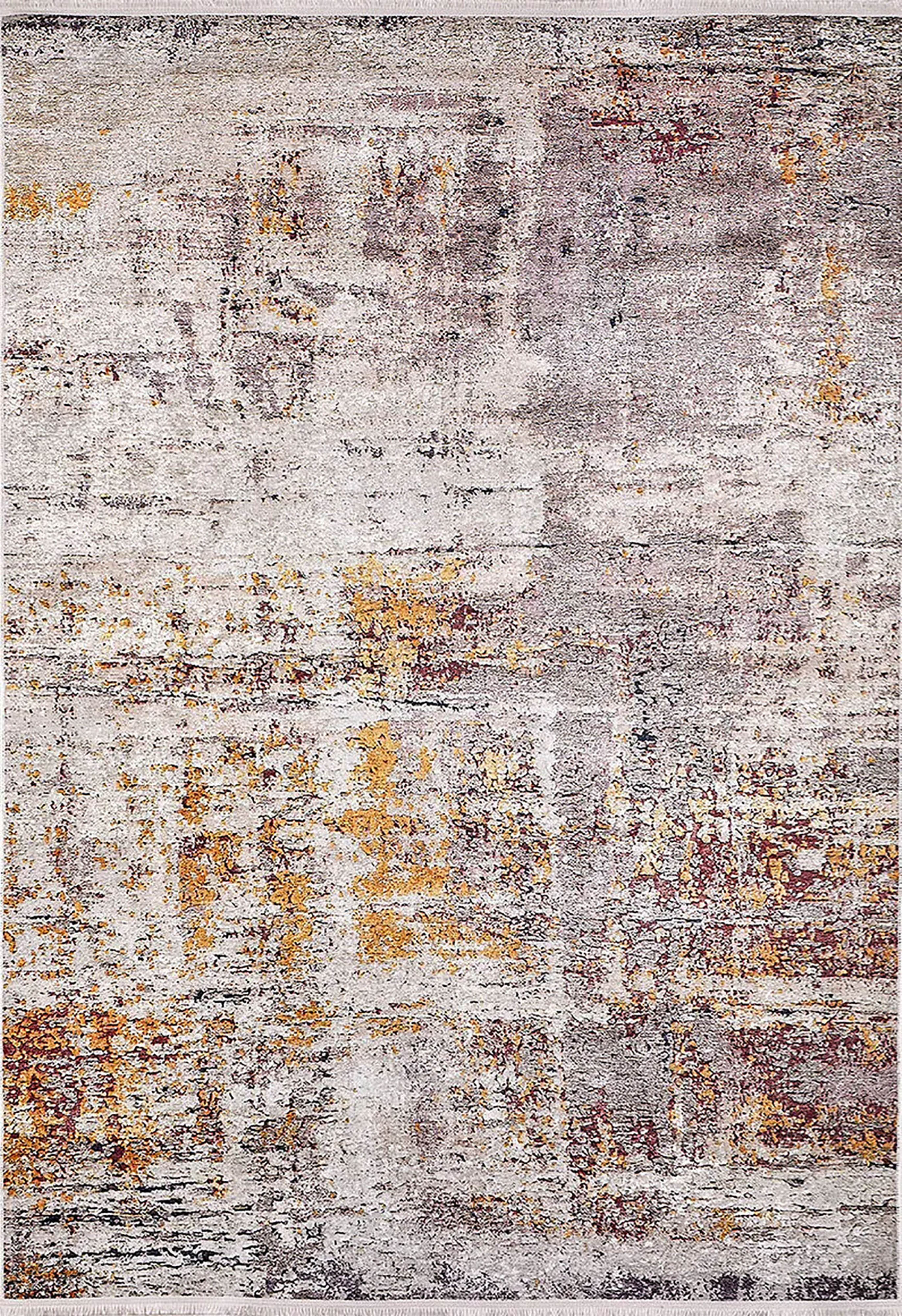 Angelica Abstract Brown Orange Modern Rug