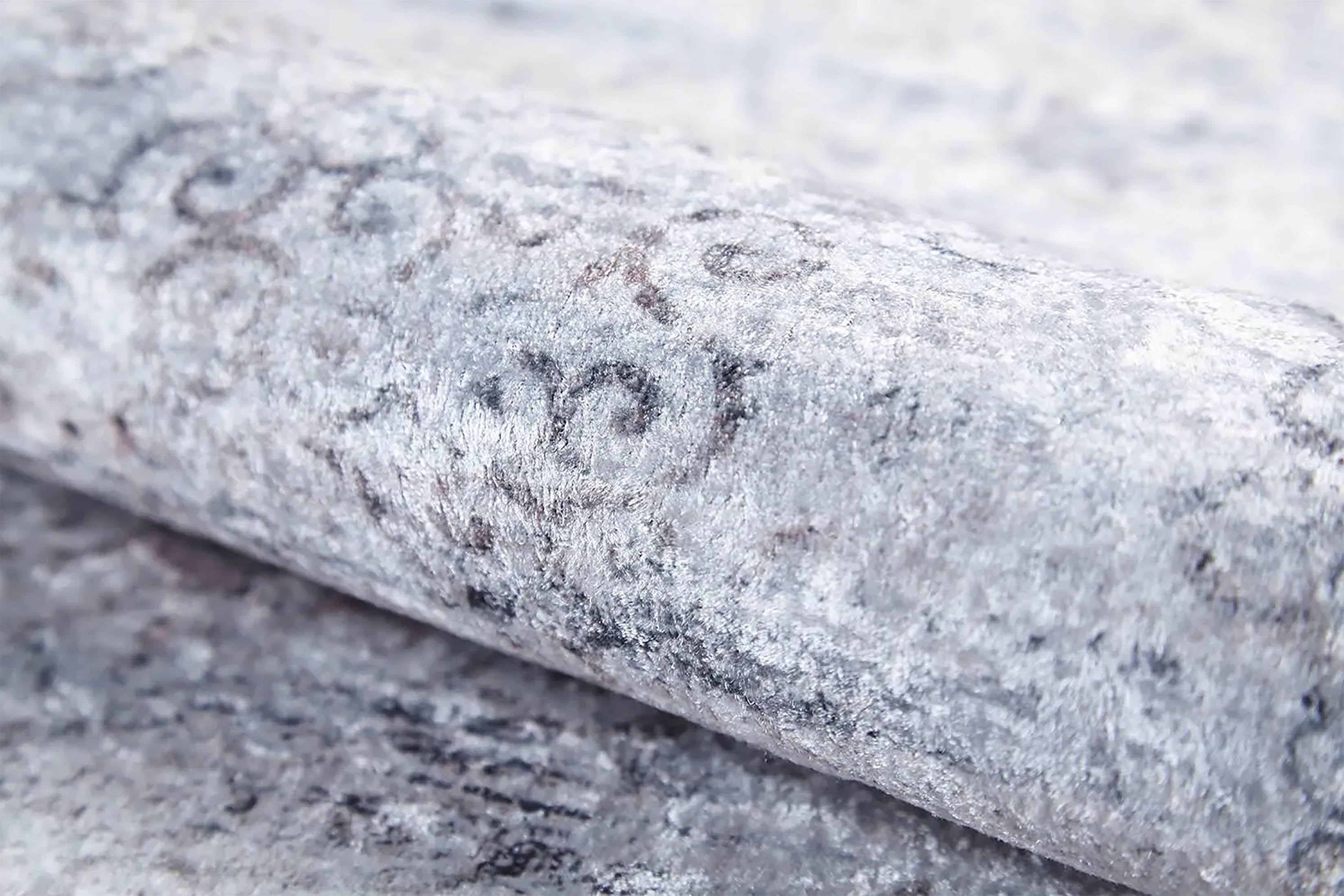 Riley Turkish Floral Vintage Medallion Geometric Gray Rug