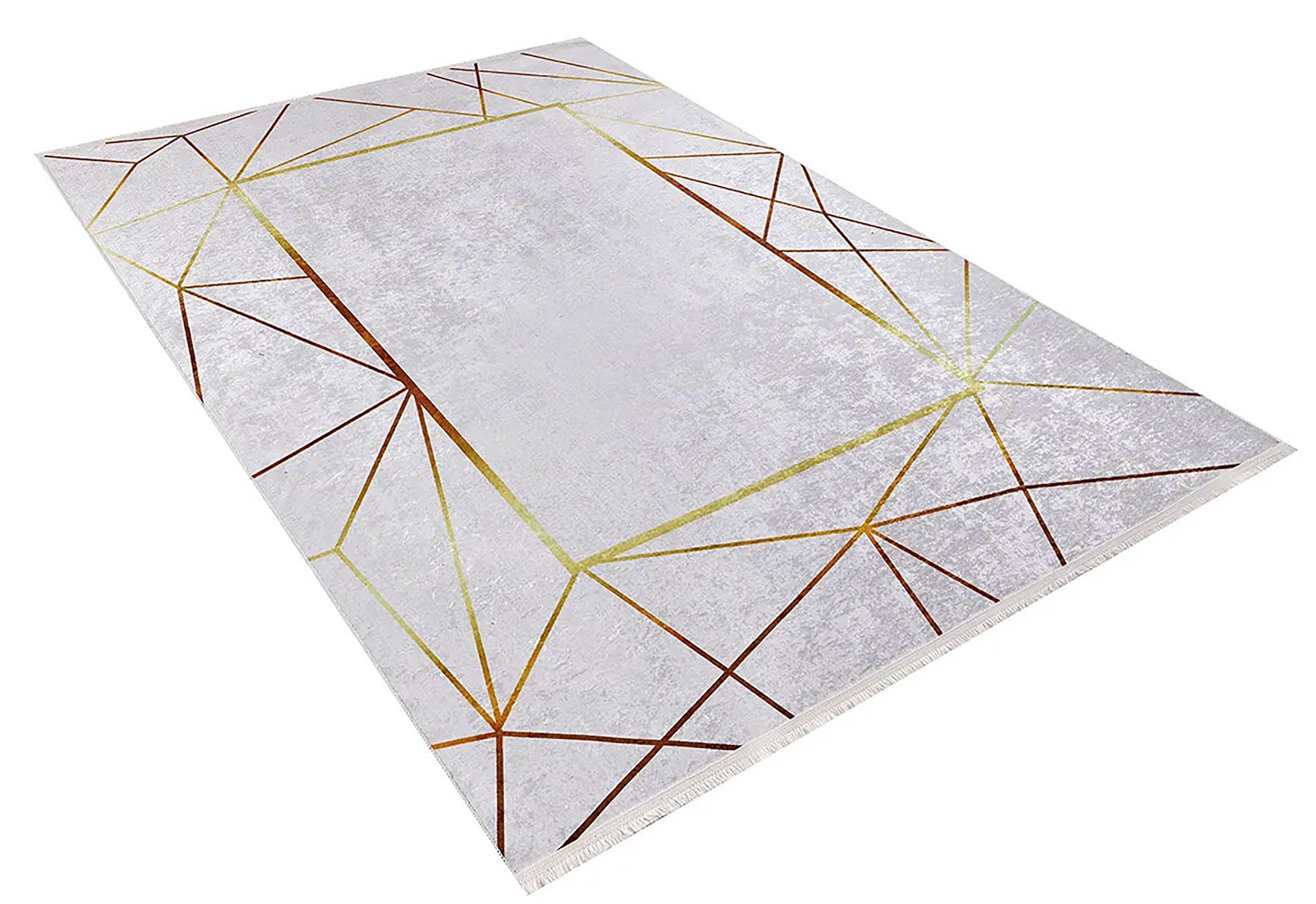Mikaela Geometric Border Modern Home Decor Rug