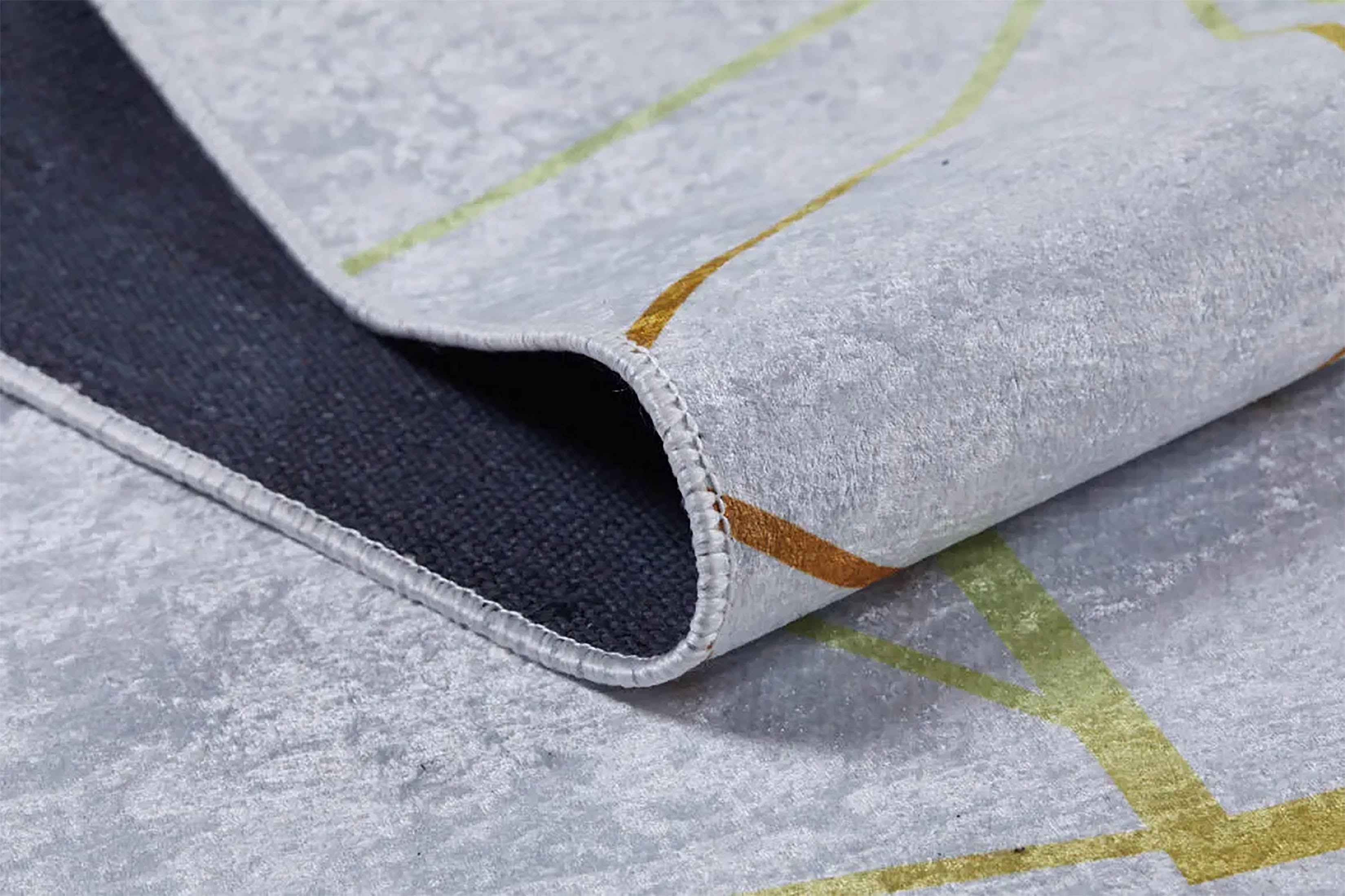 Mikaela Geometric Border Modern Home Decor Rug