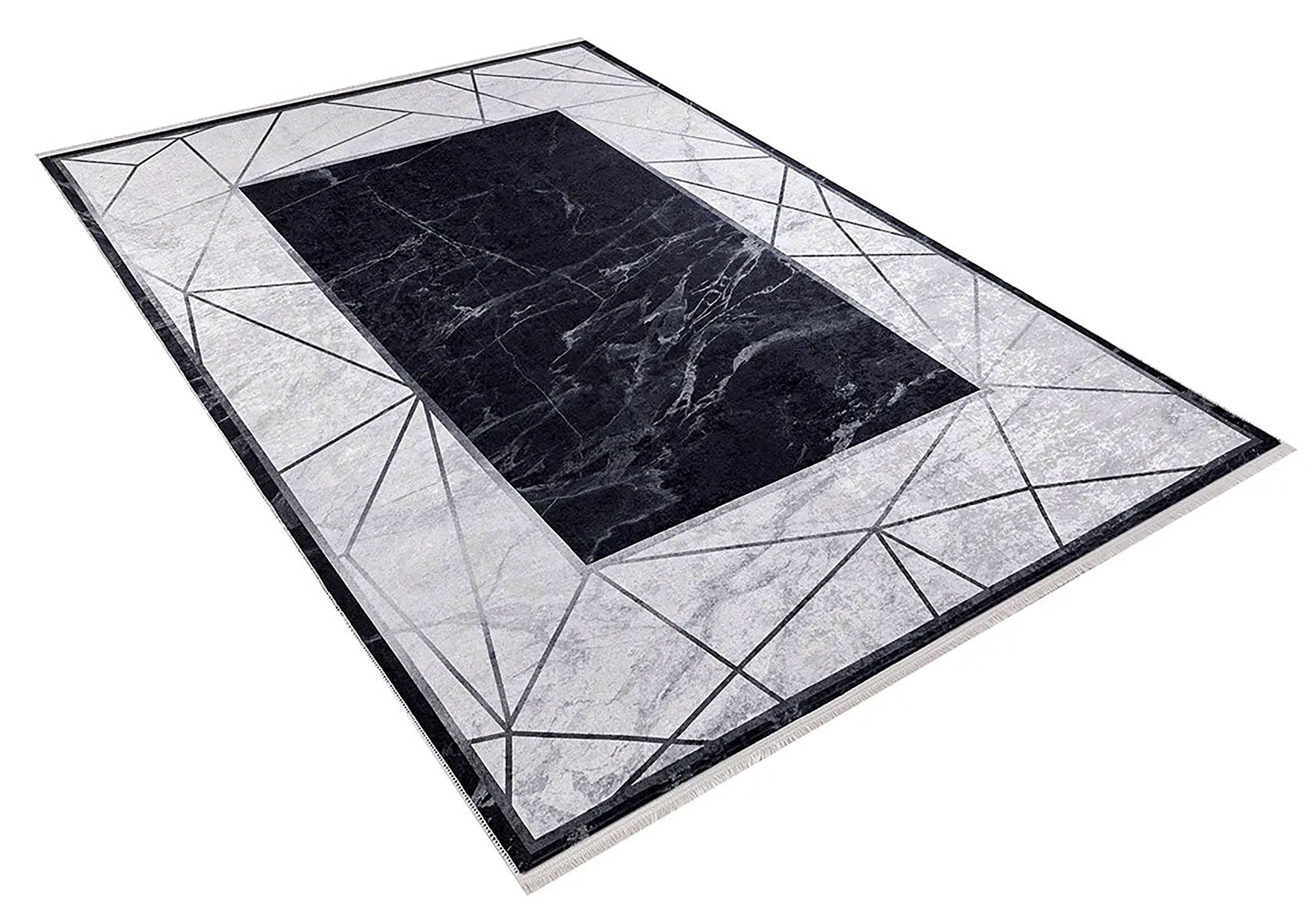 Iliana Geometric Border Modern Home Decor Rug