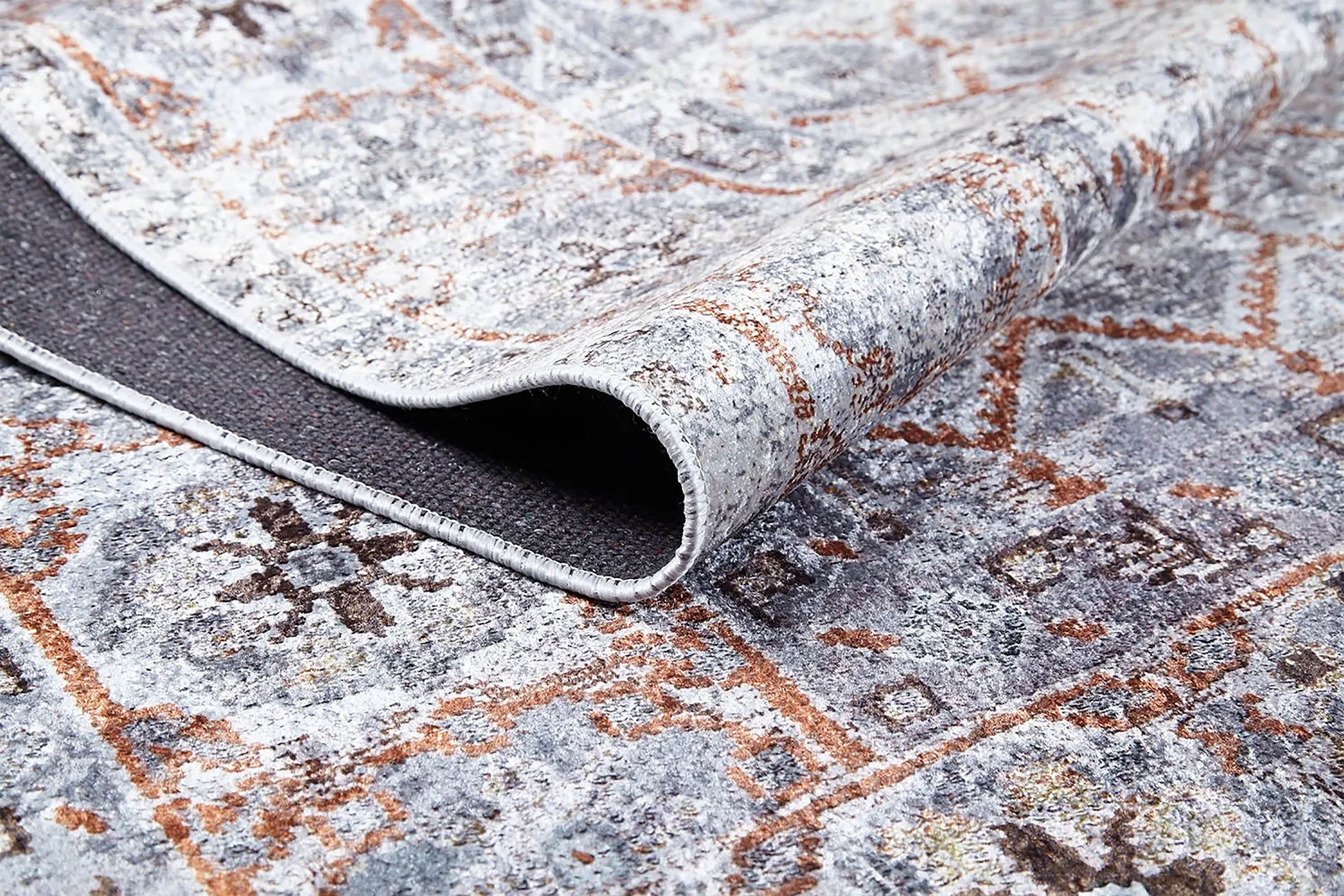 Kaylee Honeycomb Unique Gray Turkish Modern Rug