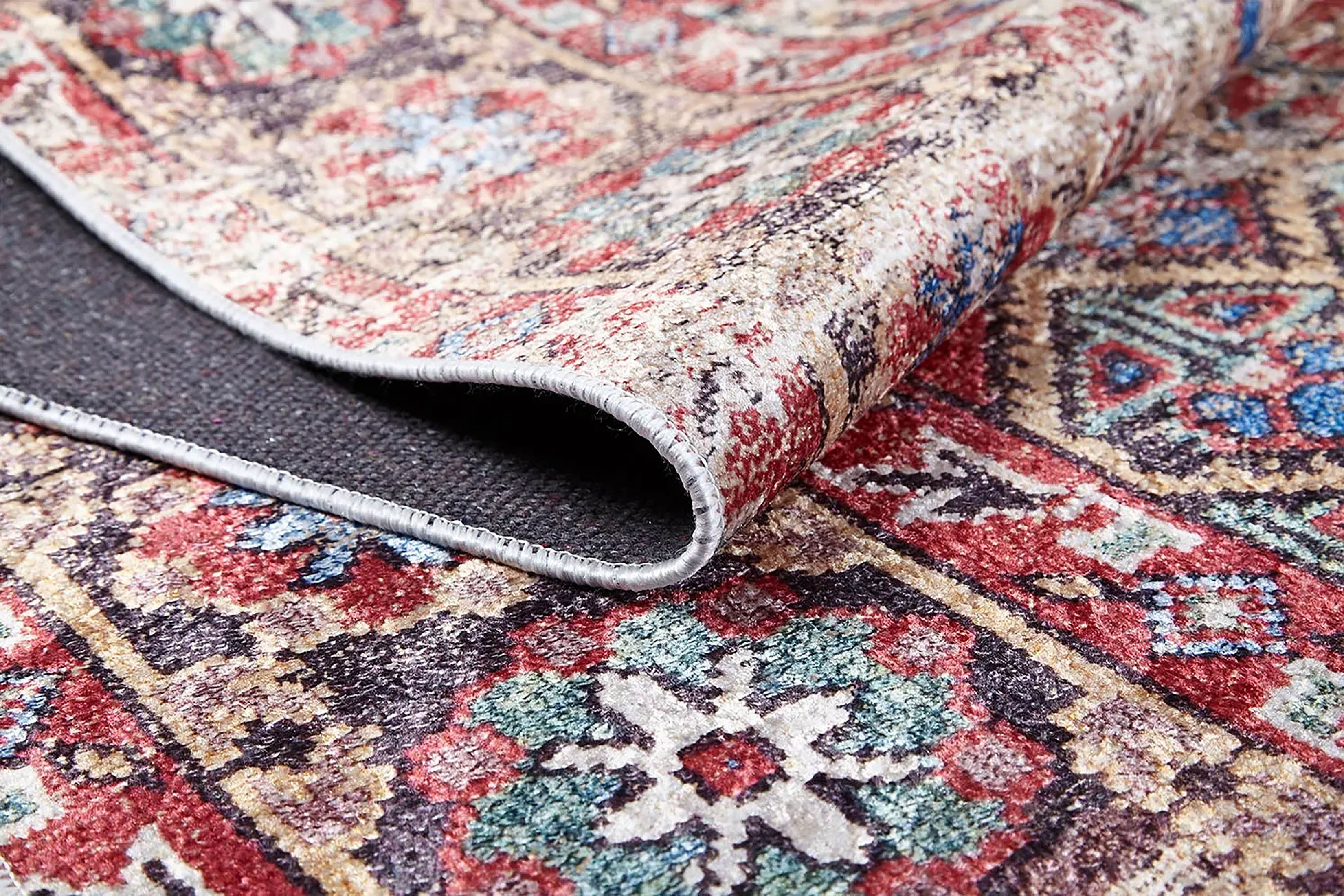 Ruth Honeycomb Unique Red Turkish Modern Rug