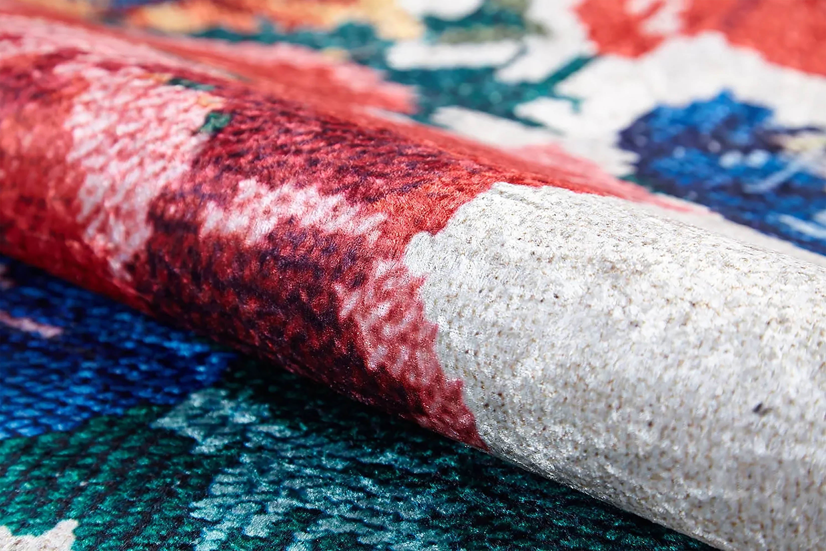 Shay Turkish Karabagh White Decorative Floral Rug