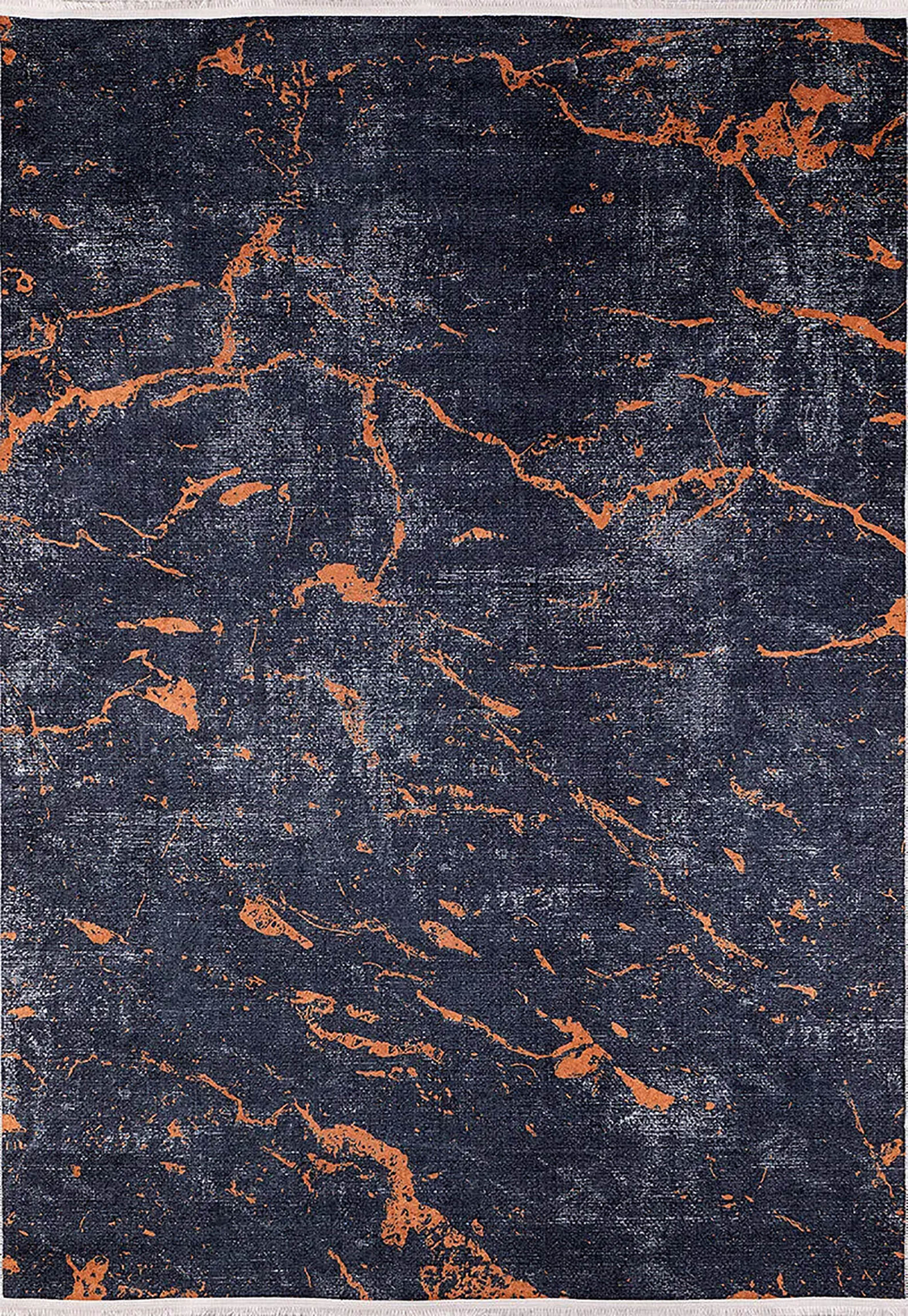 Khalani Marble Style Black Brown Luxury Home Modern Art Rug