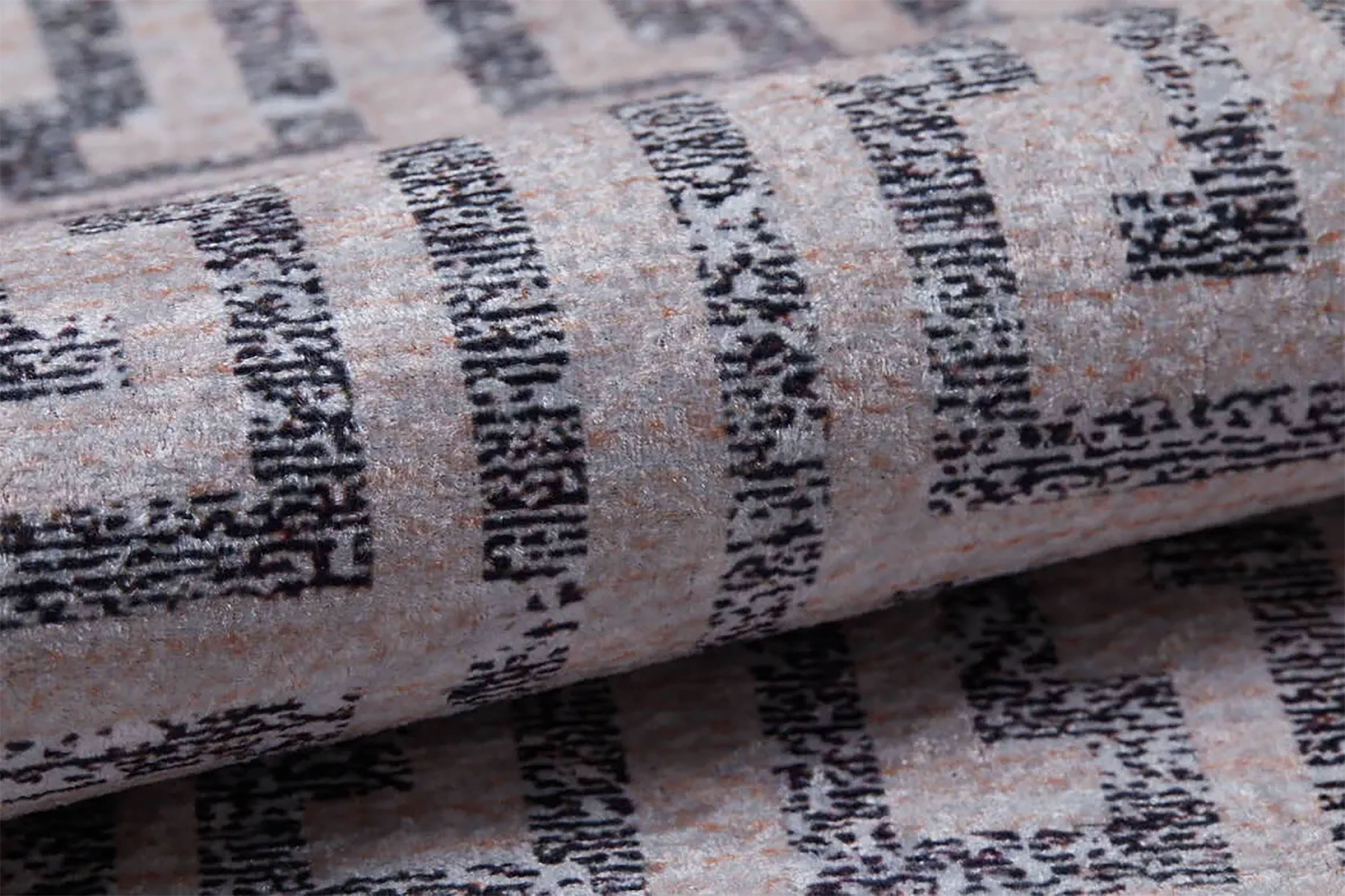 Handan Turkish Beige Black Geometric Modern Rug