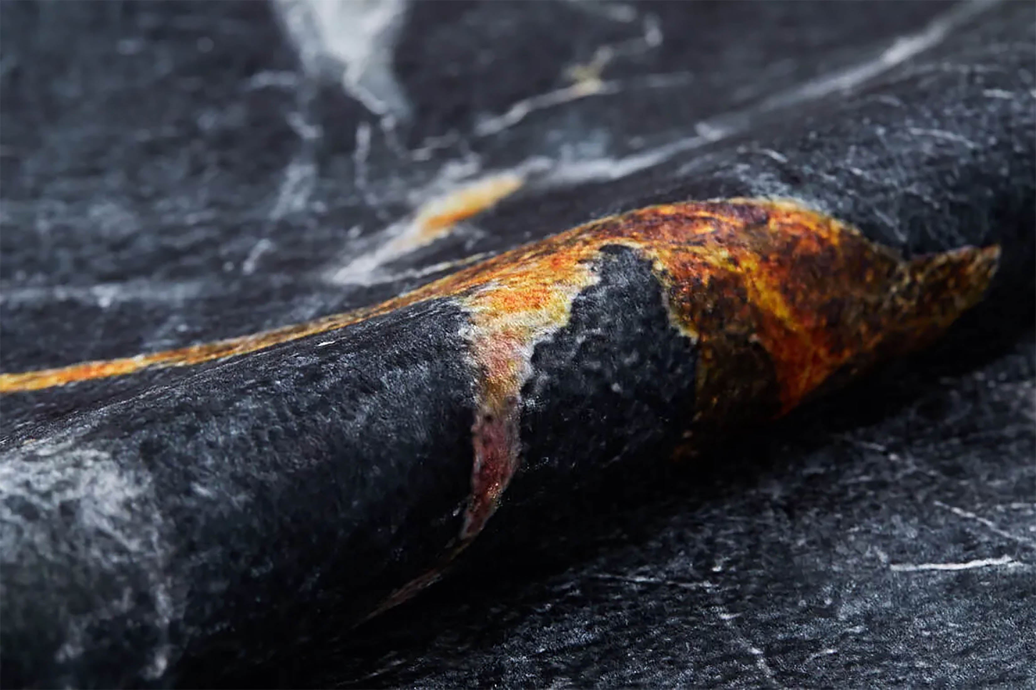 Karter Black Gold Marble Style Modern Rug