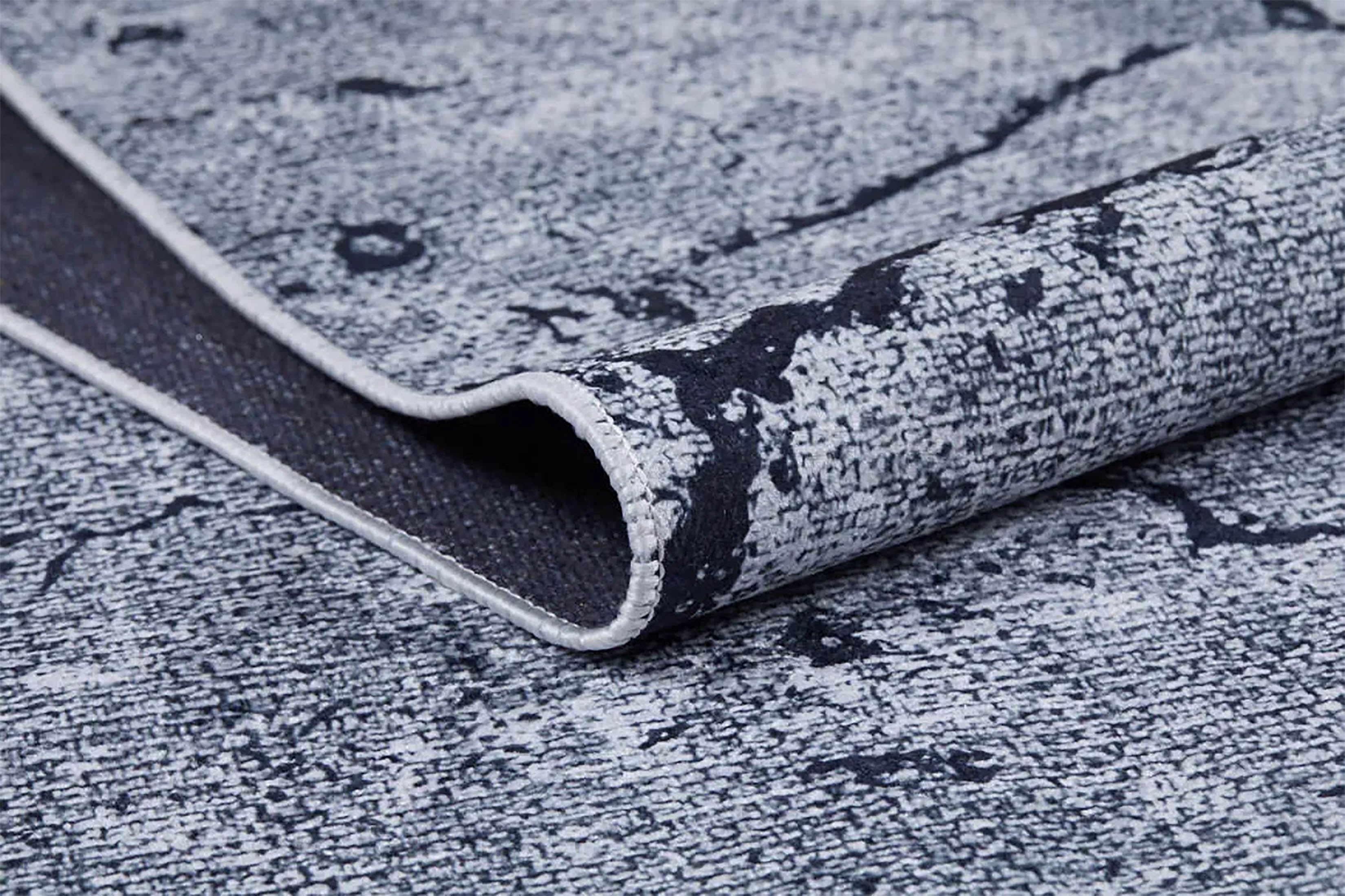 Liberty Marble Style Gray Art Deco Luxury Rug