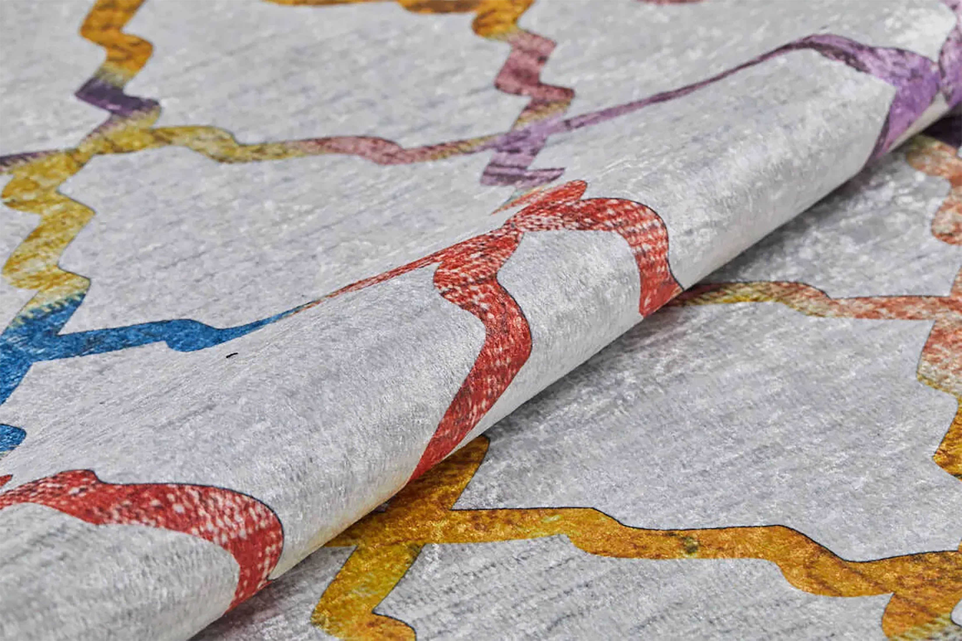 Keyla Geometric Home Decor Rainbow Colors Rug