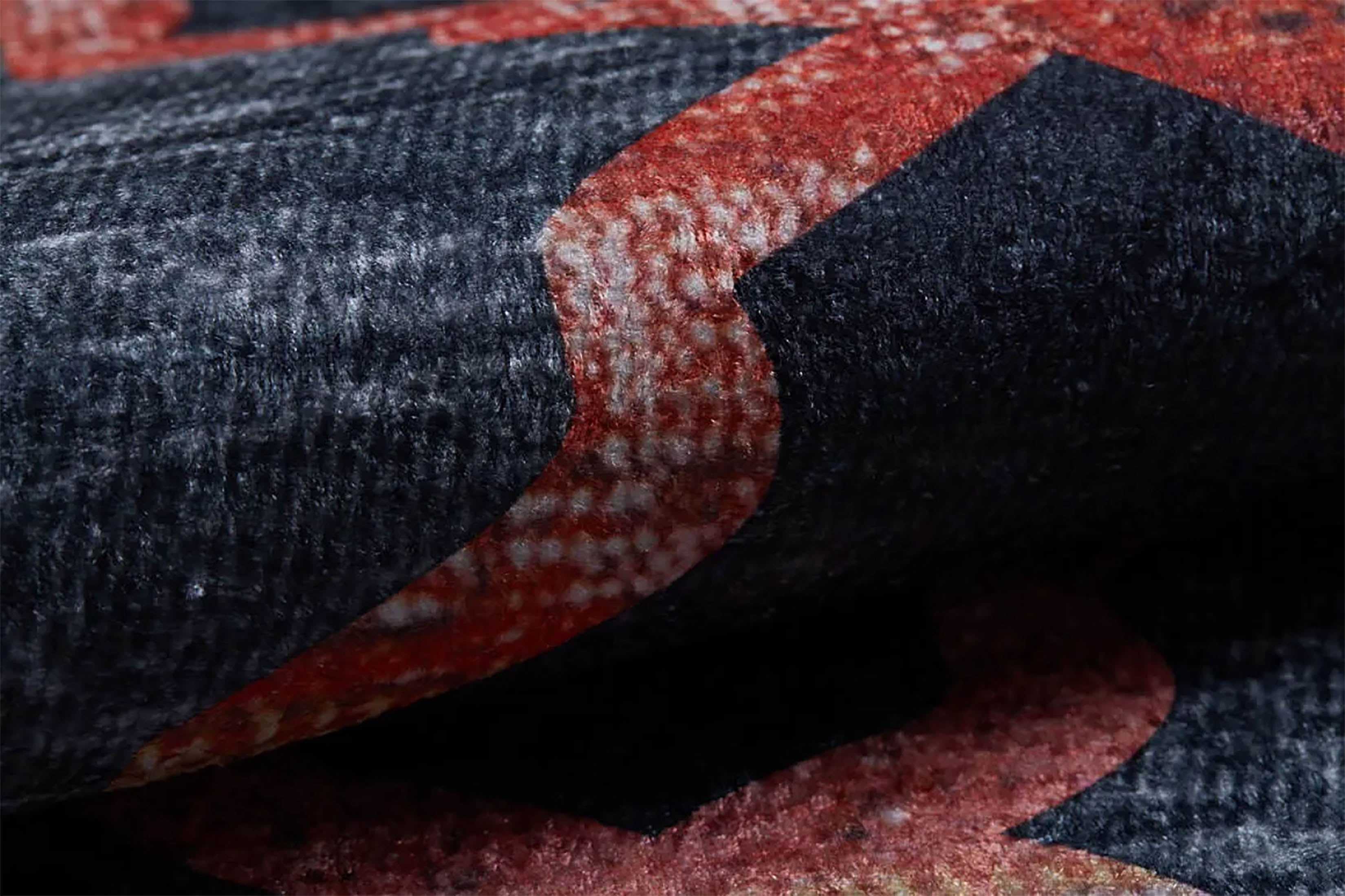 Marianna Black Colorful Home Decor Geometric Luxury Rug