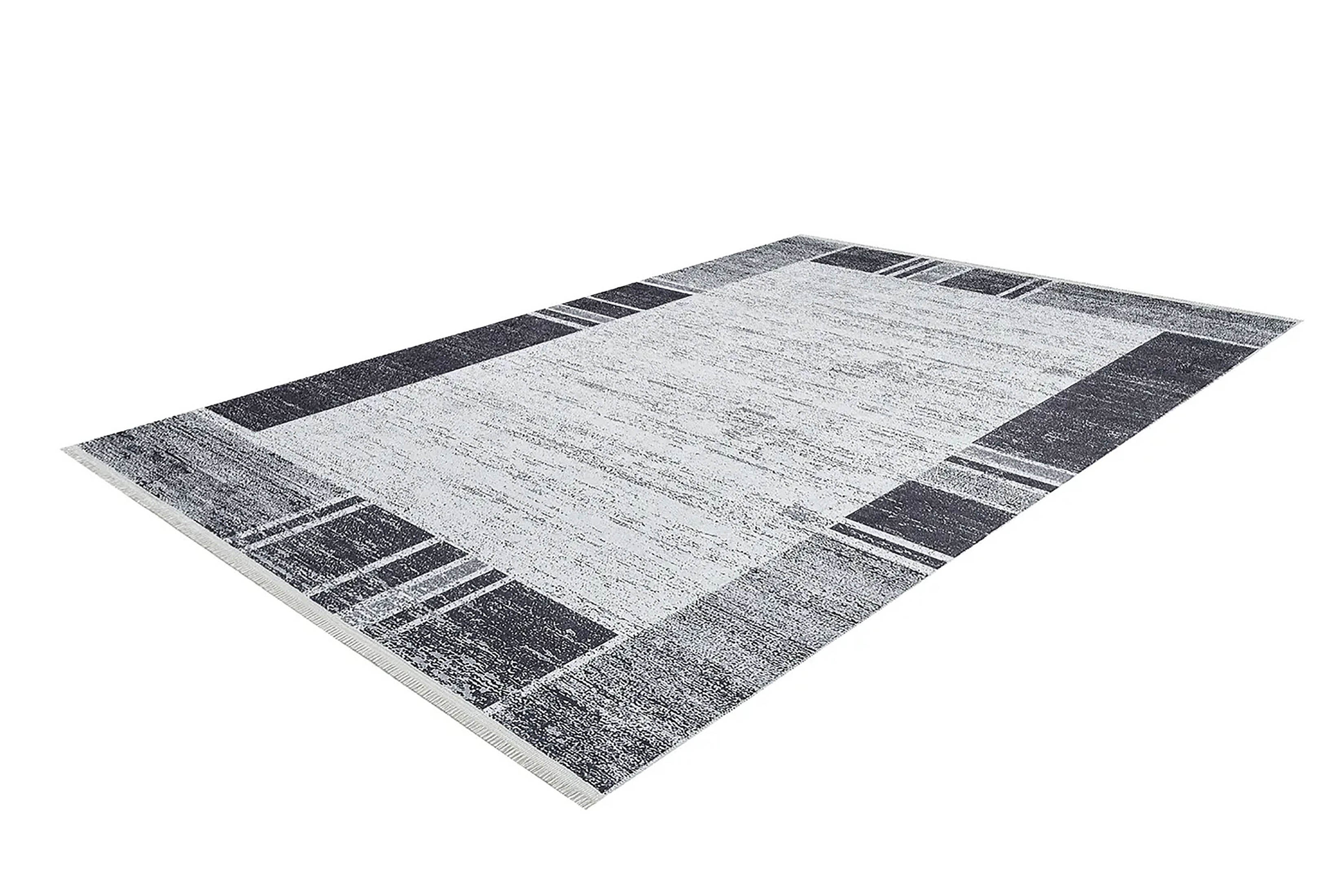Samira Geometric Design Black Gray Contemporary Boho Decor Rug