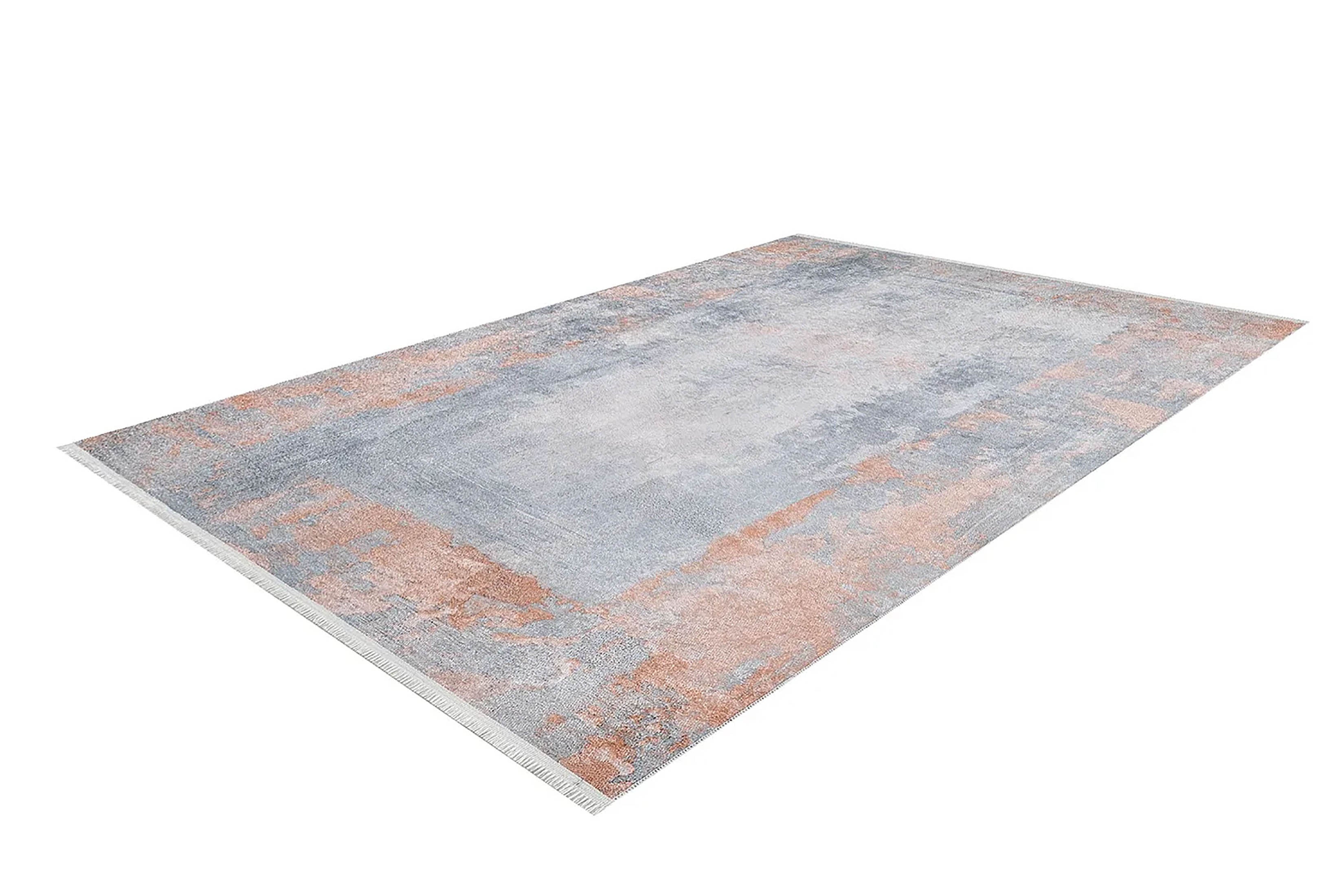 Haven Abstract Orange Grey Modern Rug