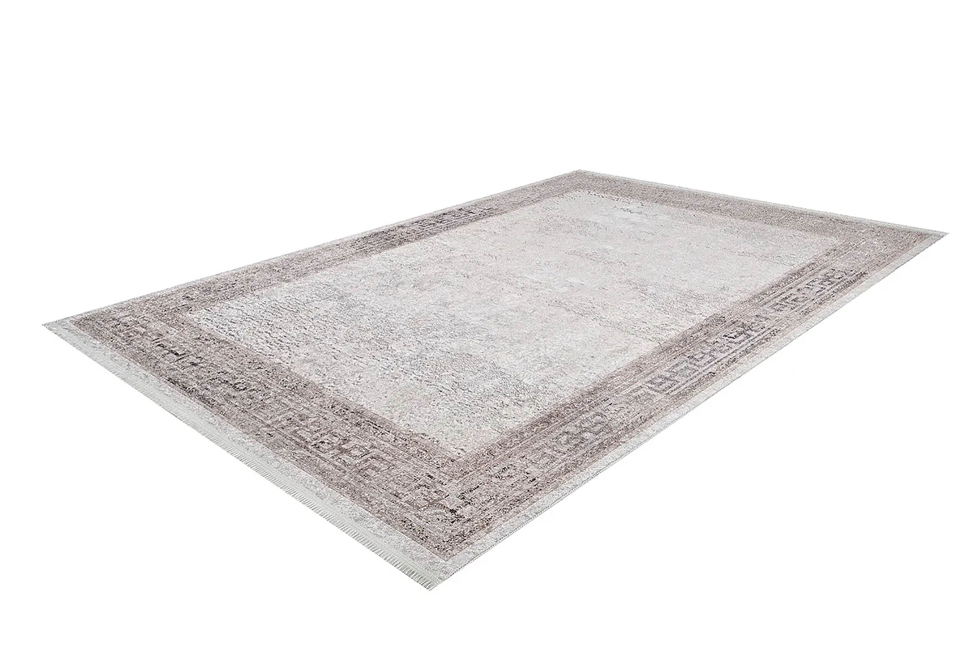 Deha Marble Powder Beige Greek Key Border Rug