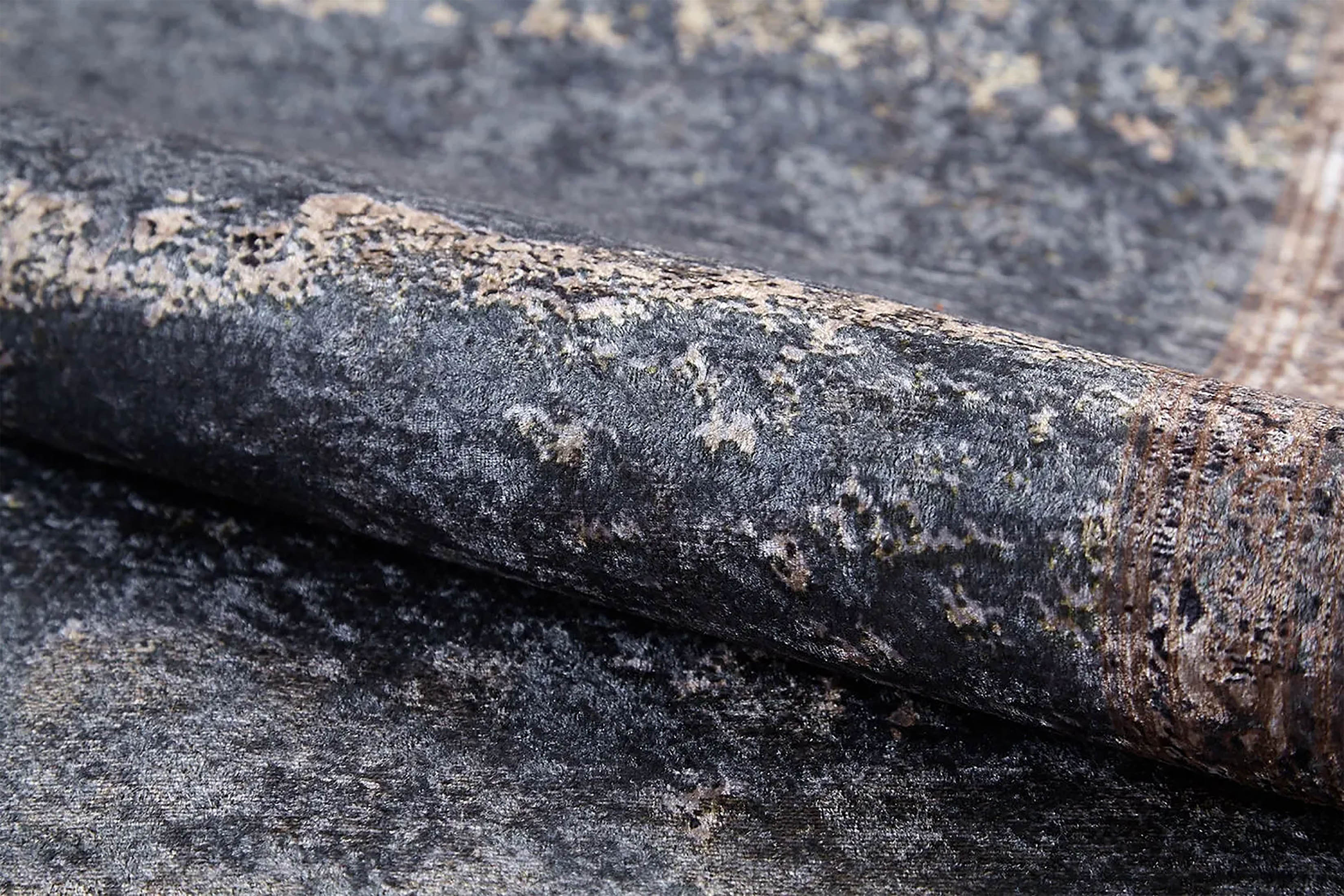 Ezra Marble Brown Grey Greek Key Border Rug