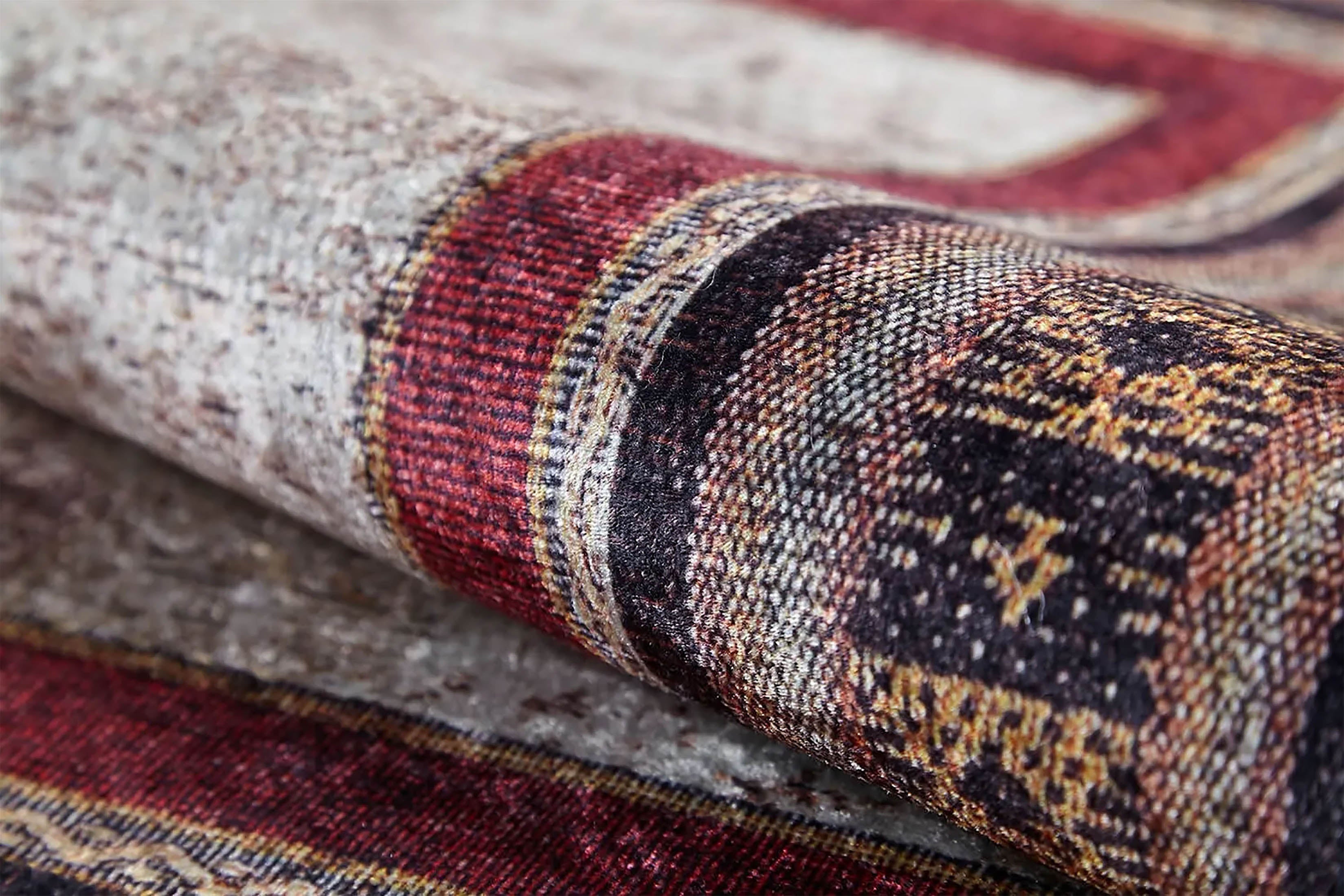 Dania Geometric Oriental Home Decor Bordered Multi Color Rug