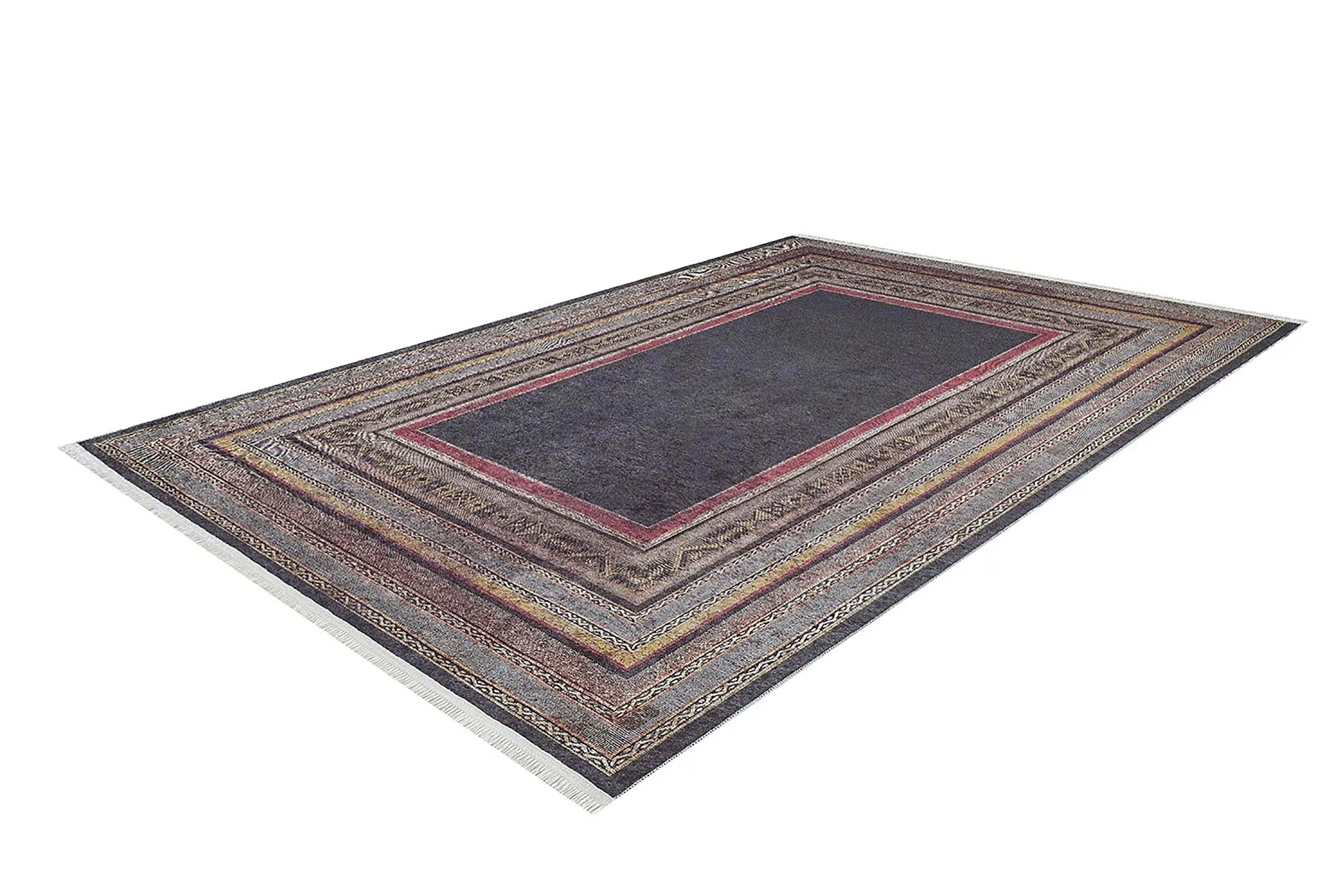 Teresa Geometric Multi Color Bohemian Home Decor Bordered Rug