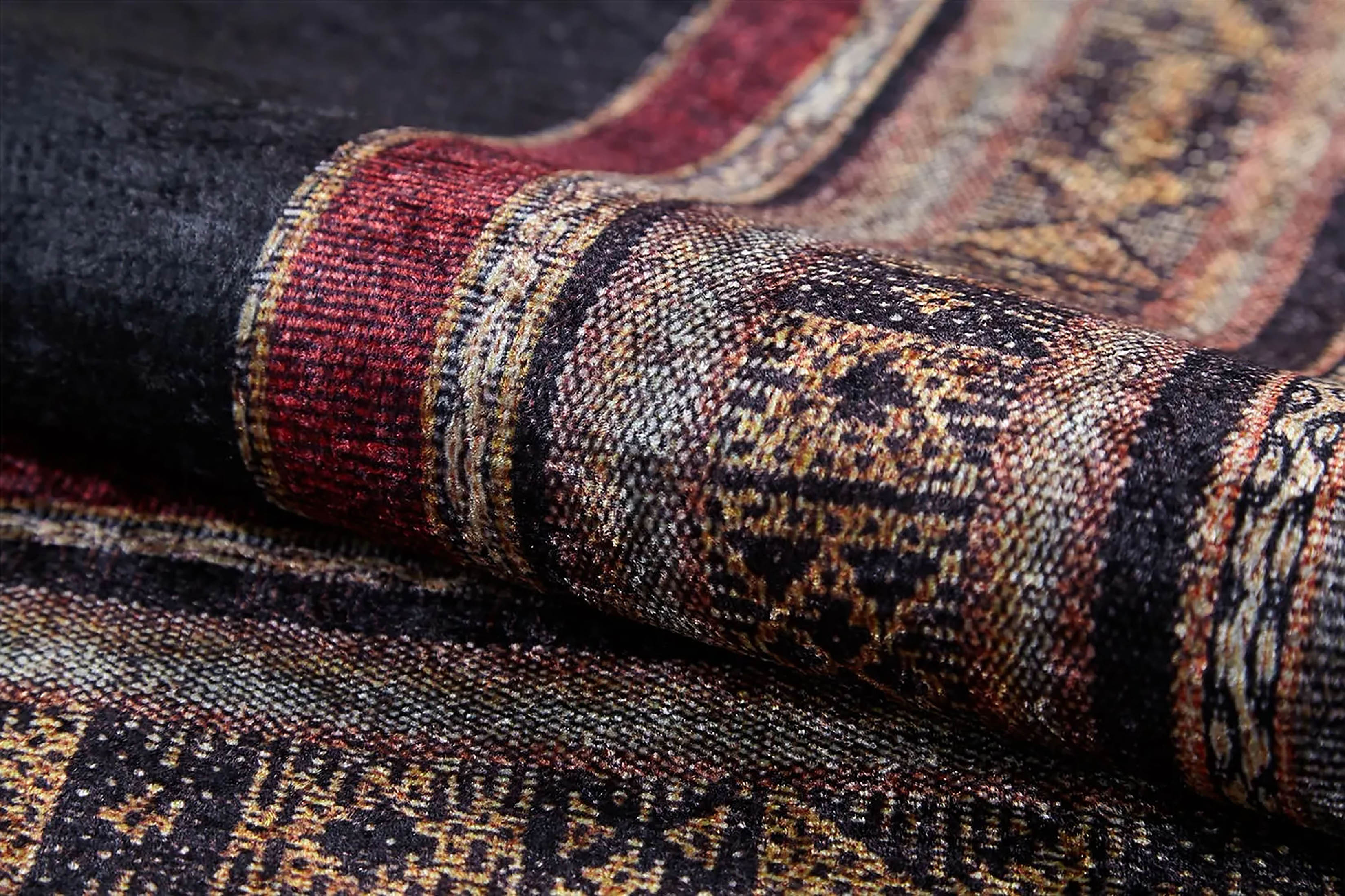 Teresa Geometric Multi Color Bohemian Home Decor Bordered Rug